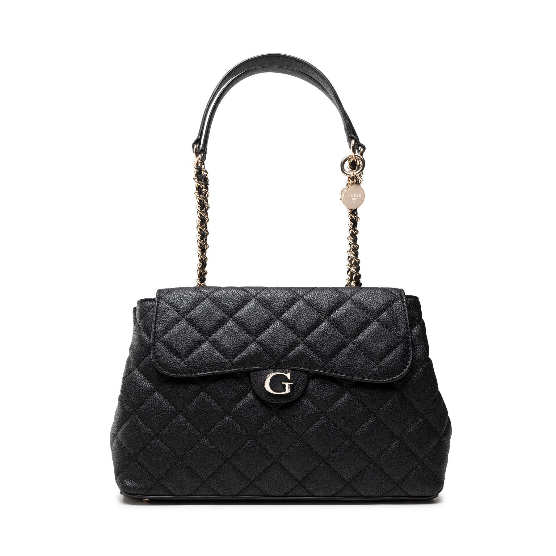 Guess Дамска чанта Gillian High Society Satchel HWQG83 94060 Черен - Pepit.bg