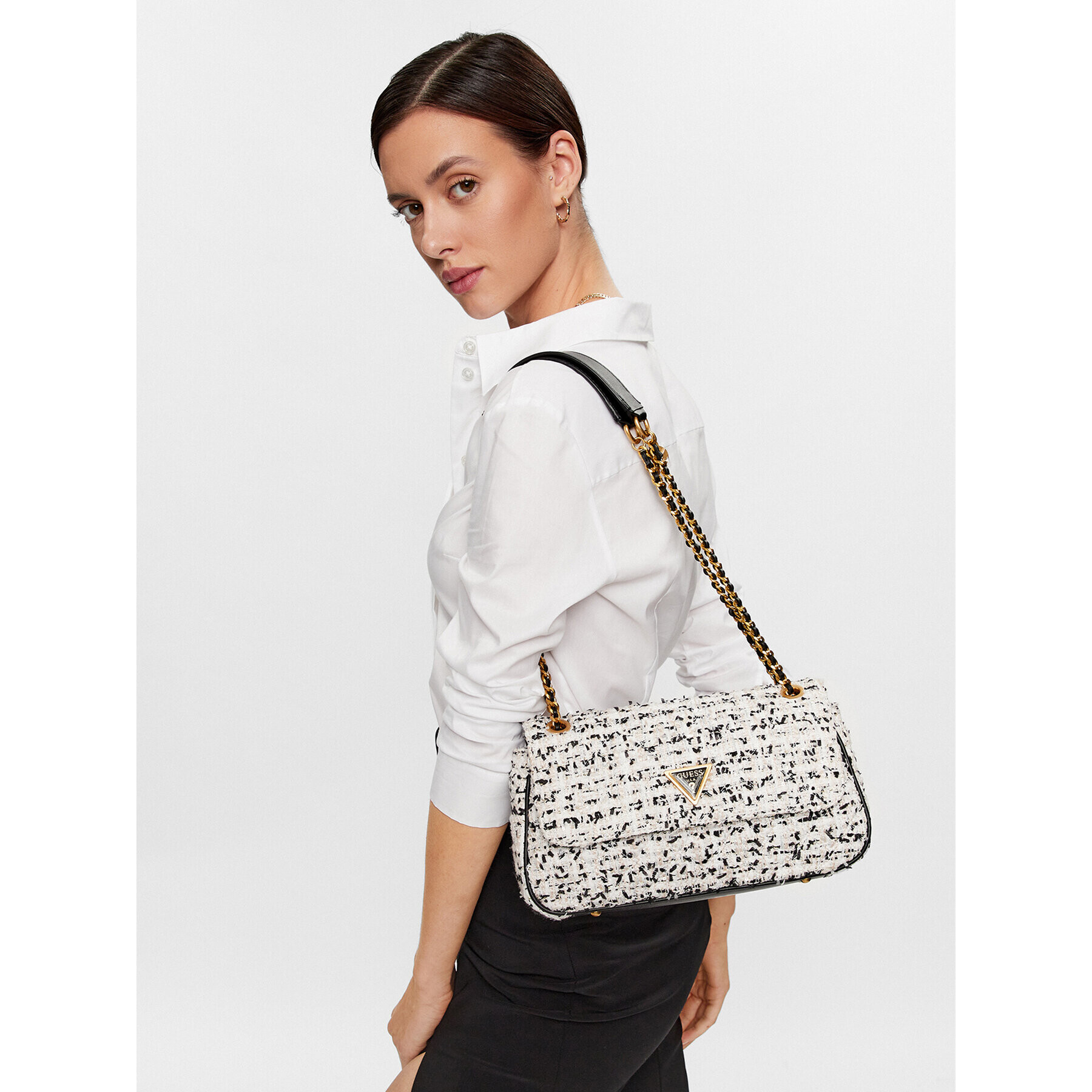 Guess Дамска чанта Giullly (TC) HWTC87 48210 Бял - Pepit.bg