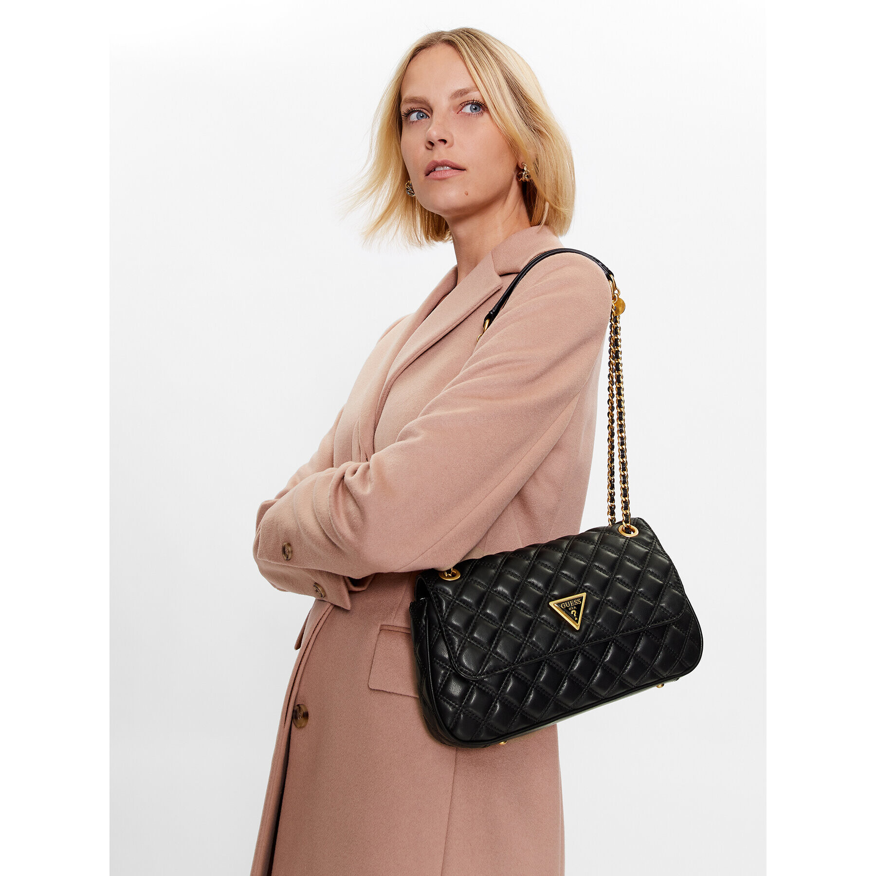 Guess Дамска чанта Giully (QA) HWQA87 48210 Черен - Pepit.bg