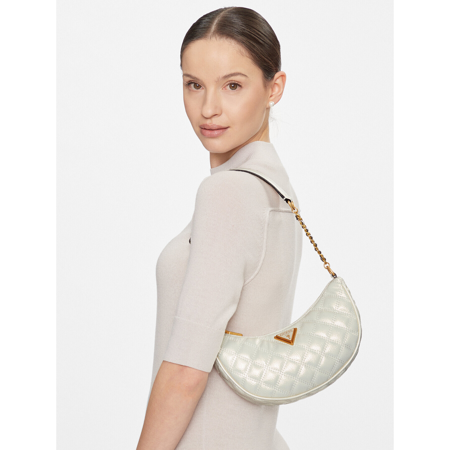 Guess Дамска чанта Giully (QI) HWQI87 48120 Екрю - Pepit.bg