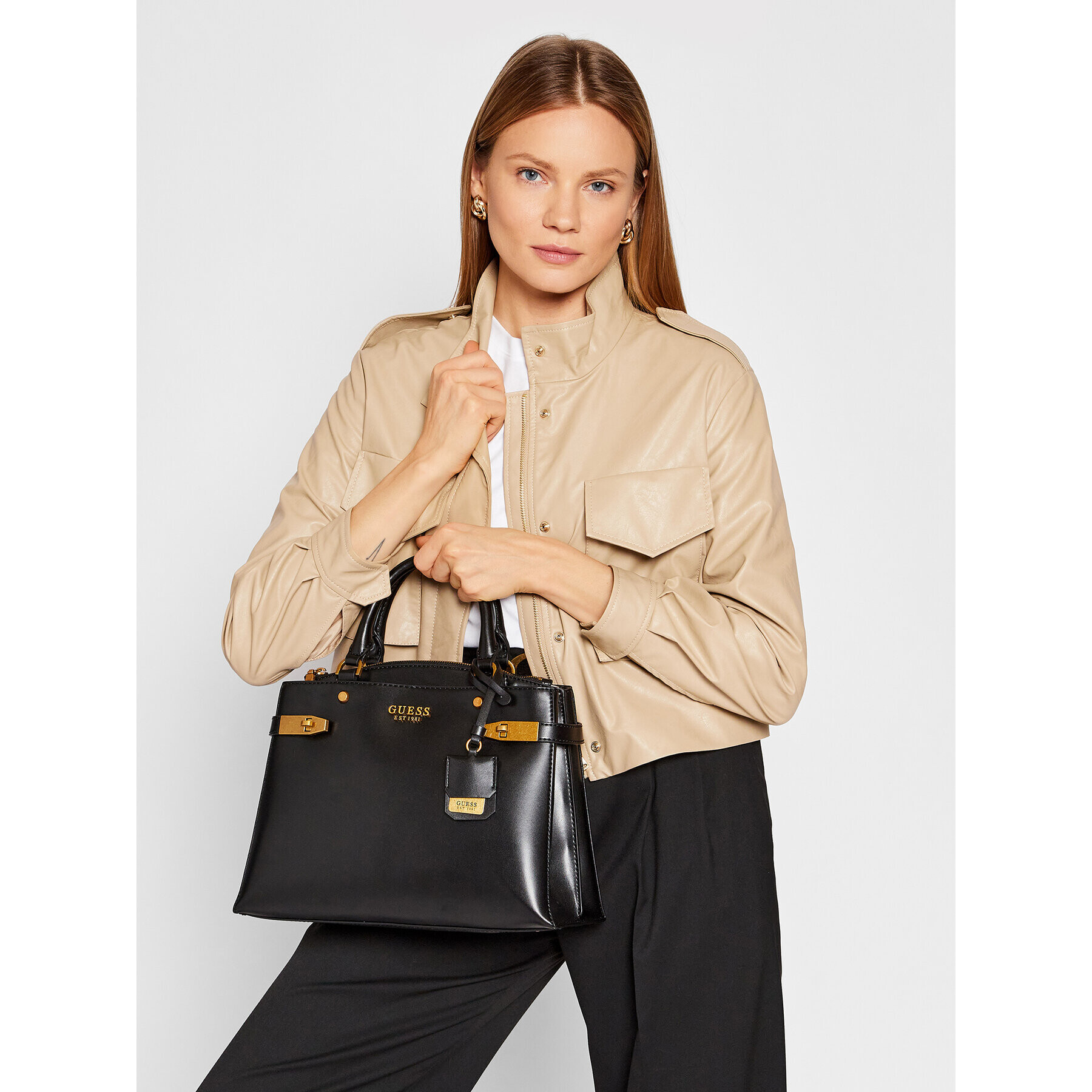 Guess Дамска чанта Handbags HWVB84 15060 Черен - Pepit.bg