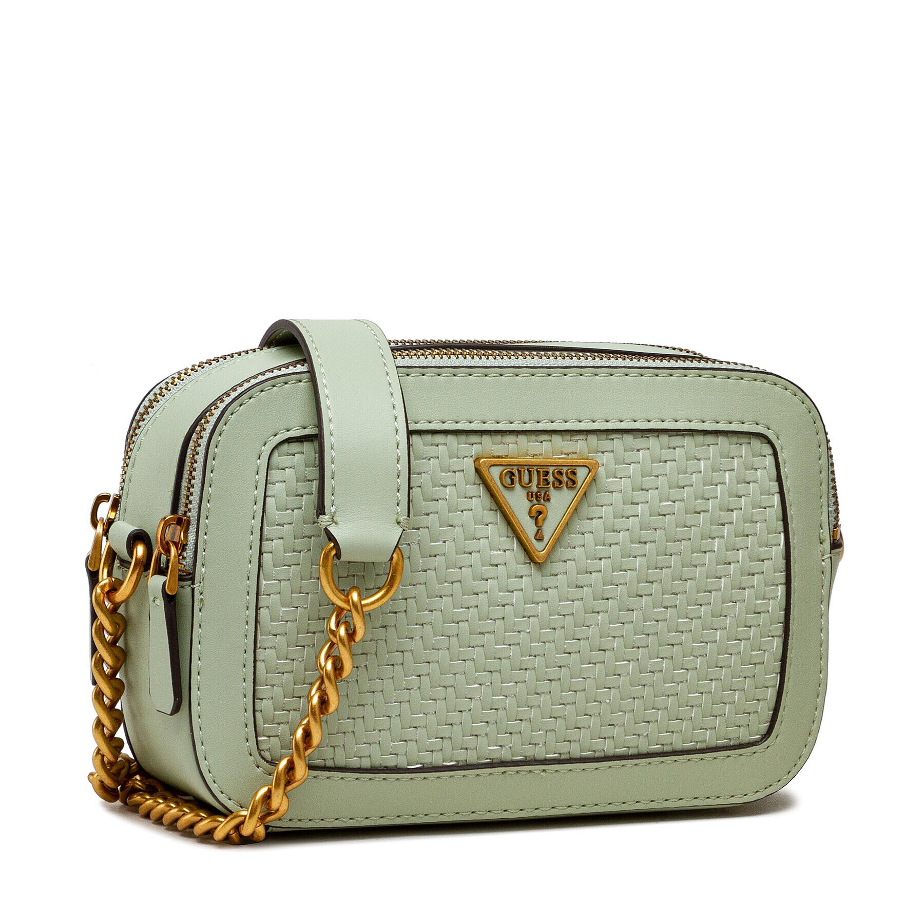 Guess Дамска чанта Hassie Crossbody Camera HWVB83 97140 Зелен - Pepit.bg