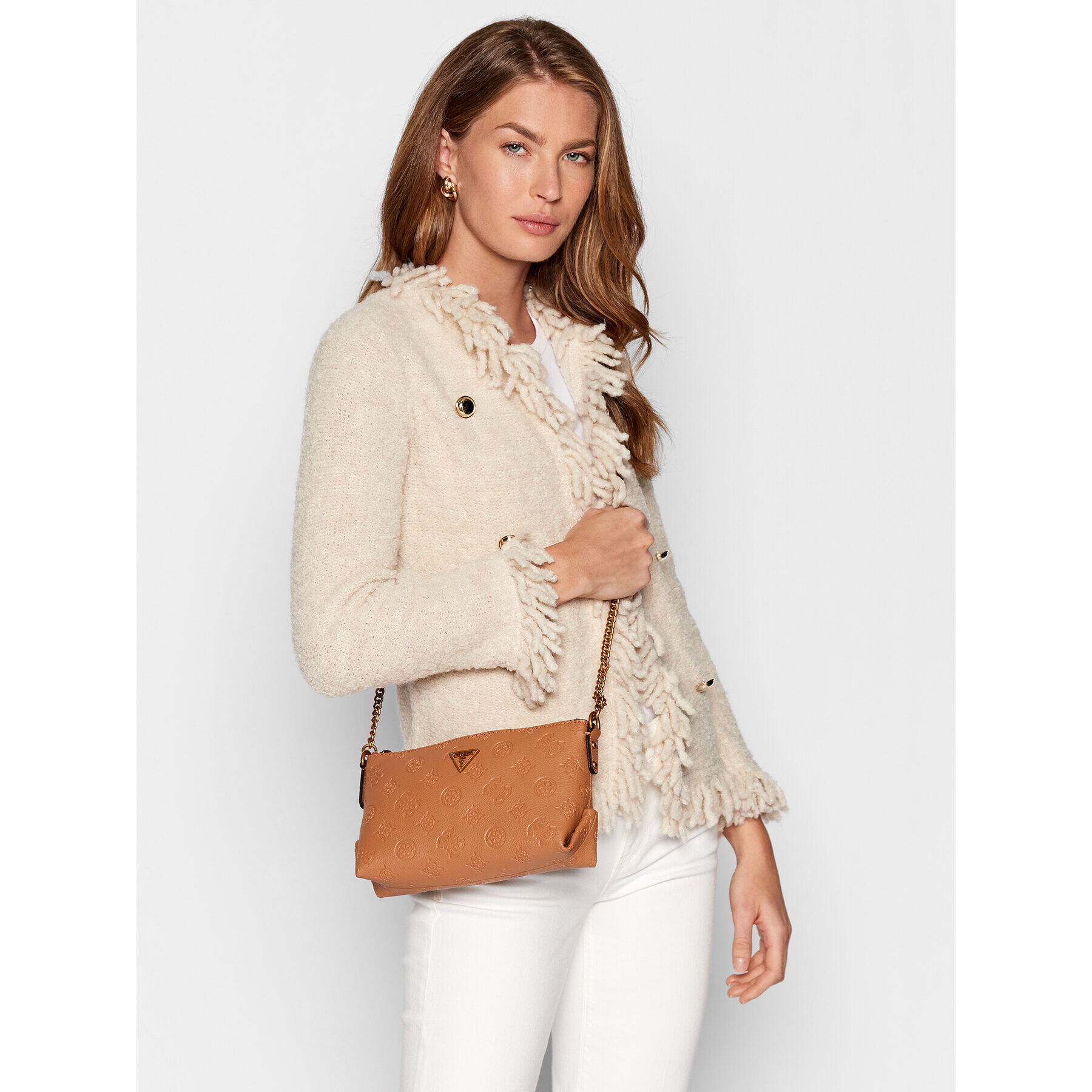 Guess Дамска чанта Helaina (PB) Mini Bags HWPB84 03720 Кафяв - Pepit.bg