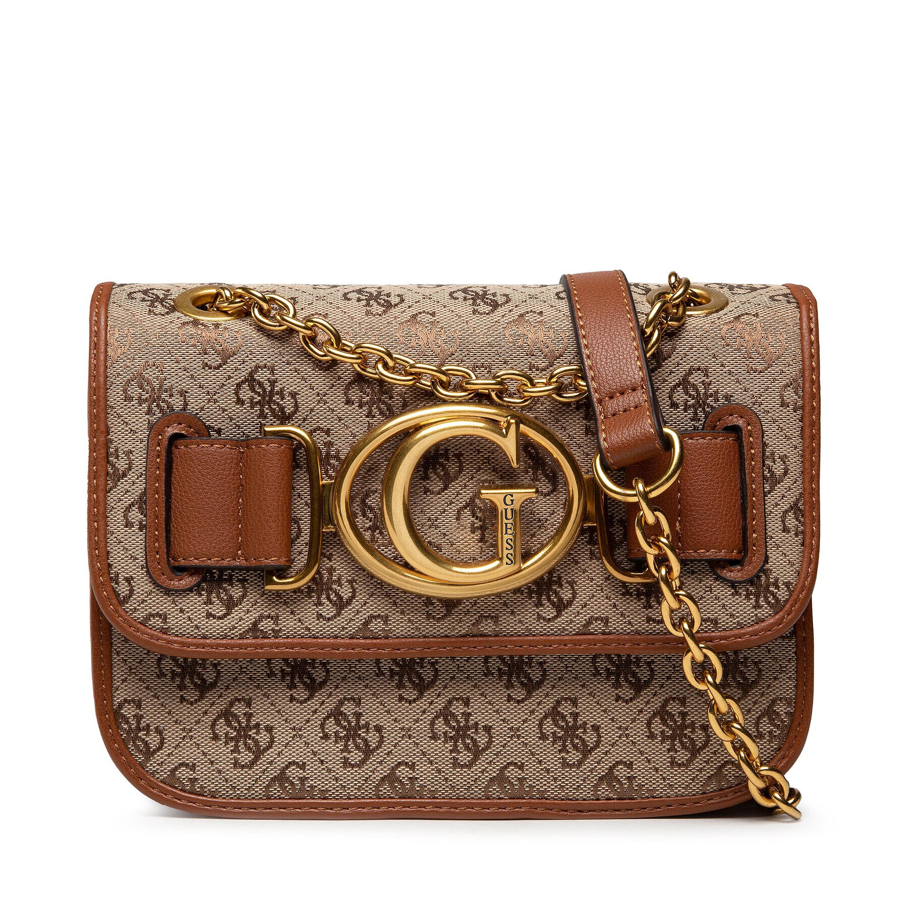 Guess Дамска чанта Aileen Crossbody Flap HWAILE P1416 Кафяв - Pepit.bg