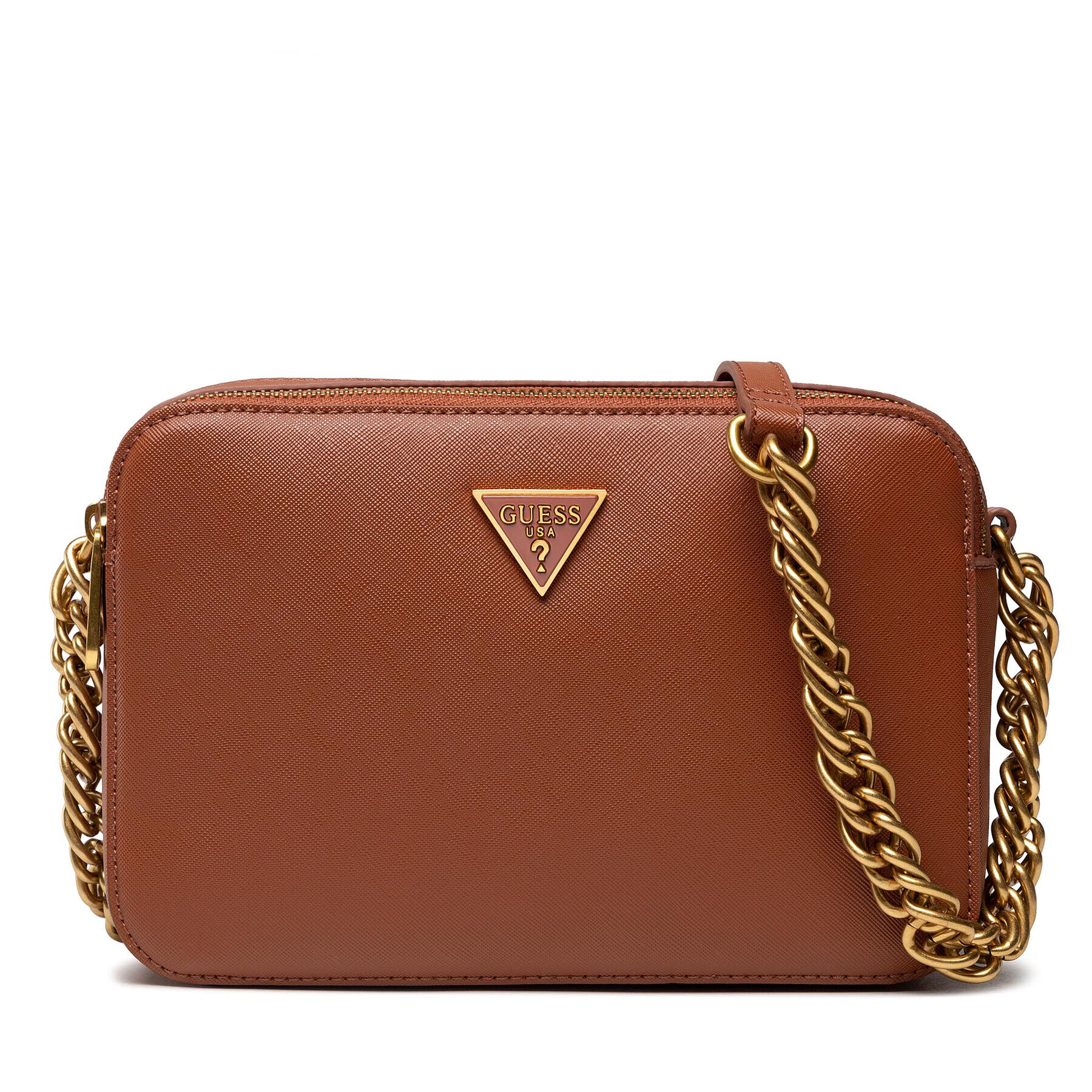 Guess Дамска чанта Aura Camera Bag HWAURL P2139 Кафяв - Pepit.bg