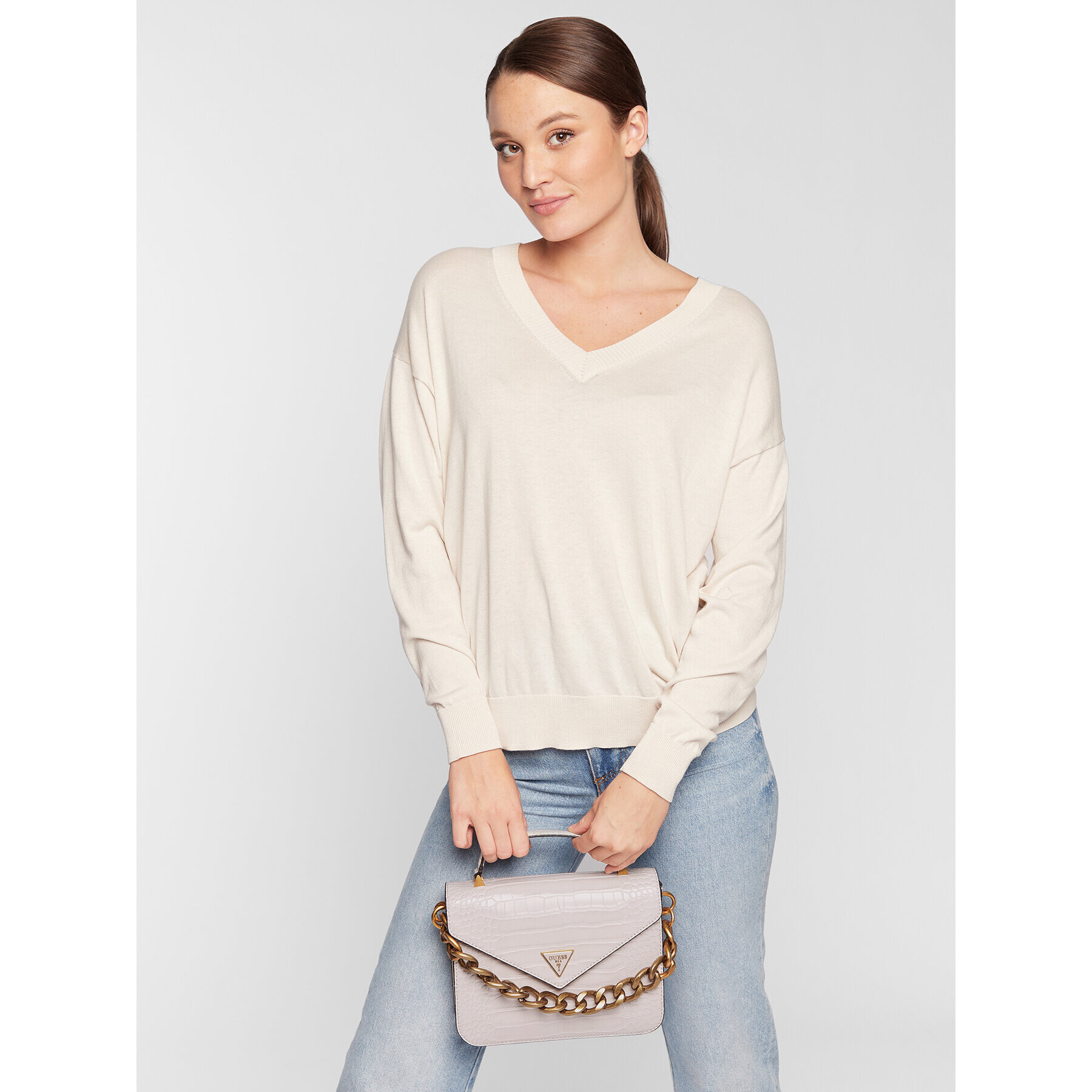 Guess Дамска чанта HWCC86 64200 Сив - Pepit.bg