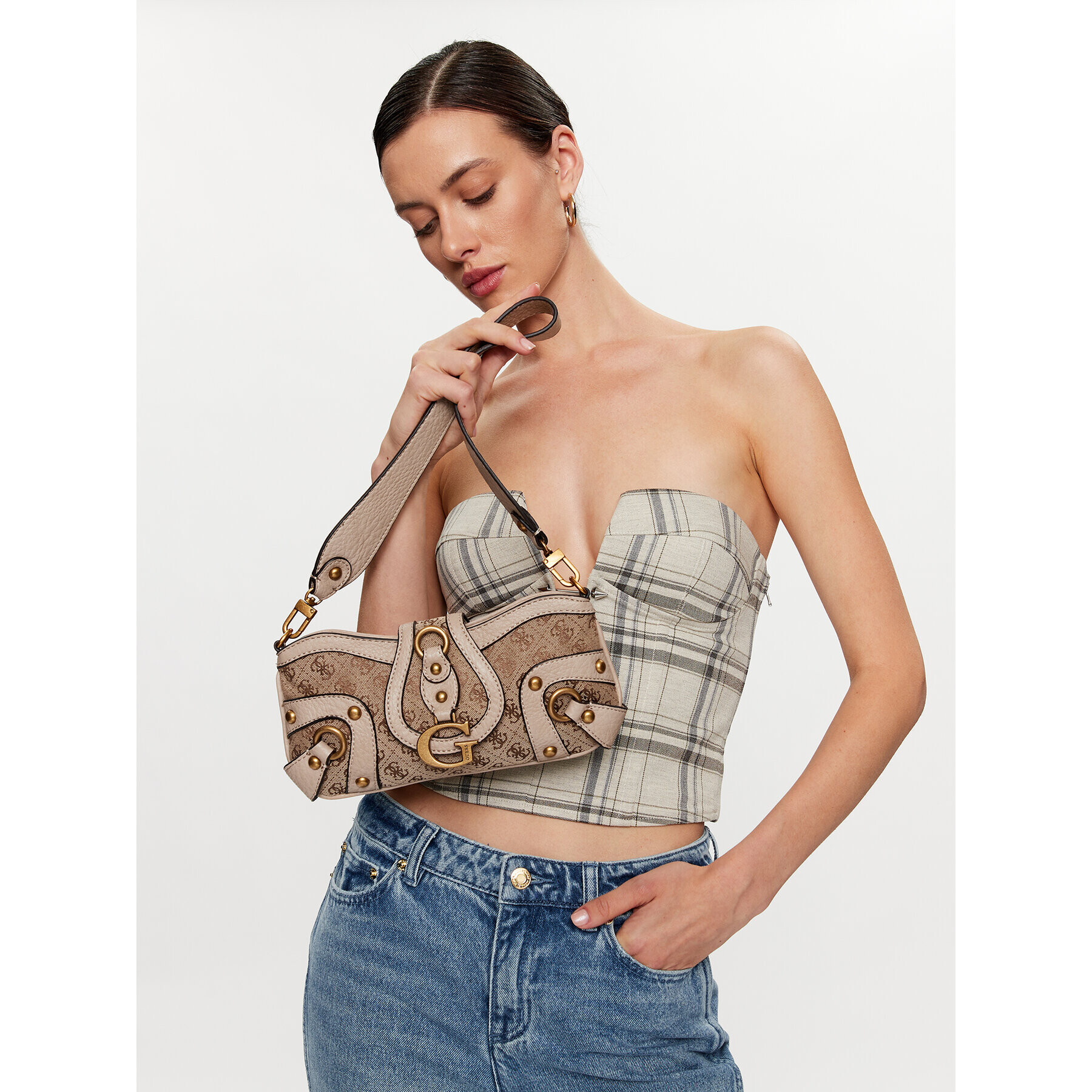 Guess Дамска чанта HWJB89 97180 Бежов - Pepit.bg