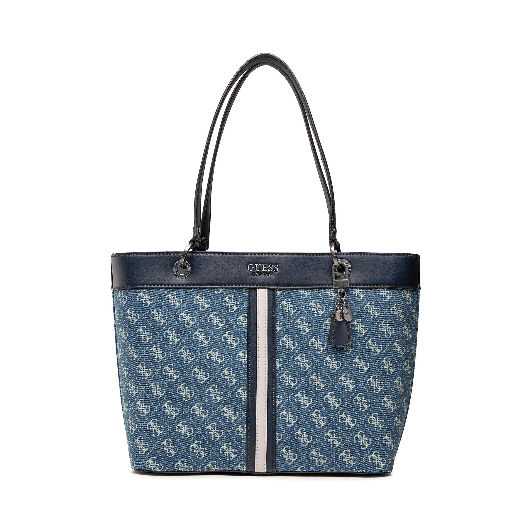 Guess Дамска чанта Noelle Elite Tote HWKD78 79230 Син - Pepit.bg