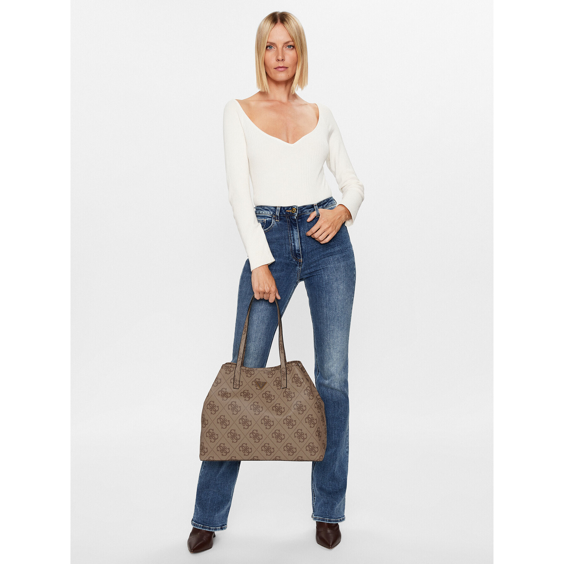 Guess Дамска чанта HWOB69 95290 Кафяв - Pepit.bg