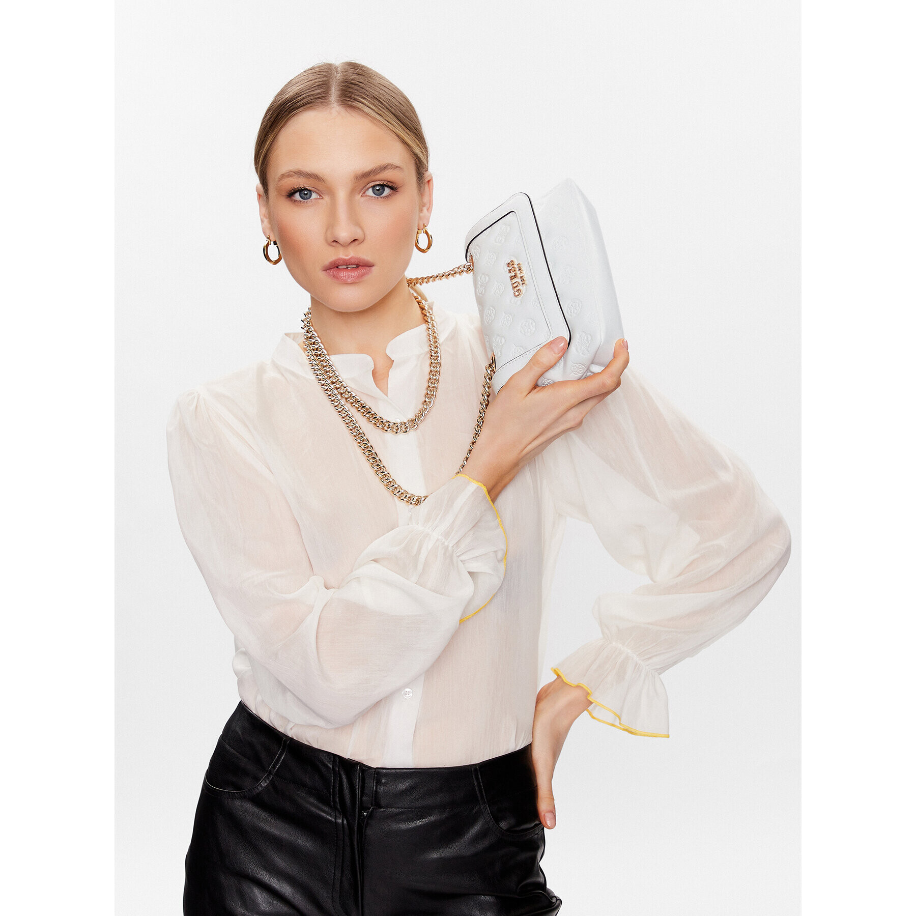 Guess Дамска чанта HWPD85 58780 Бял - Pepit.bg