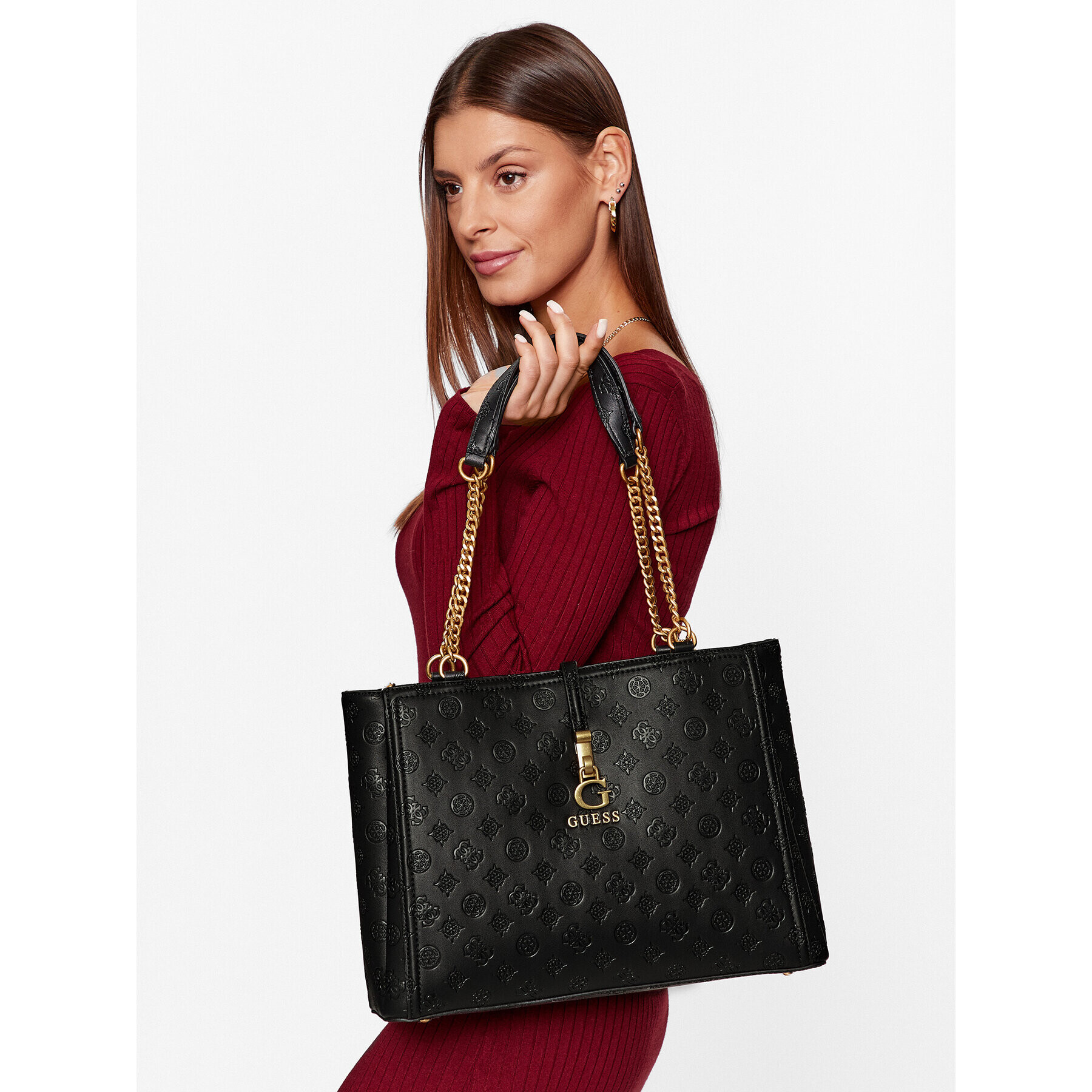 Guess Дамска чанта HWPD92 13230 Черен - Pepit.bg