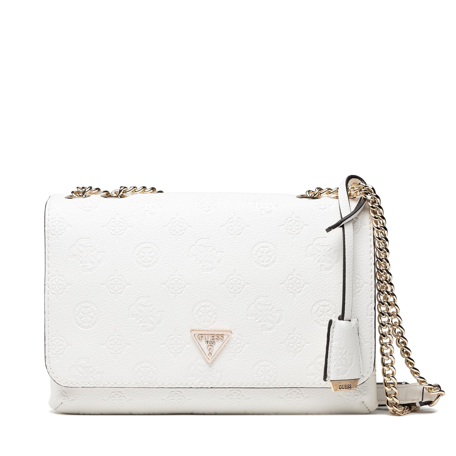 Guess Дамска чанта Helaina Convertible Xbody Flap HWPG84 03210 Бял - Pepit.bg