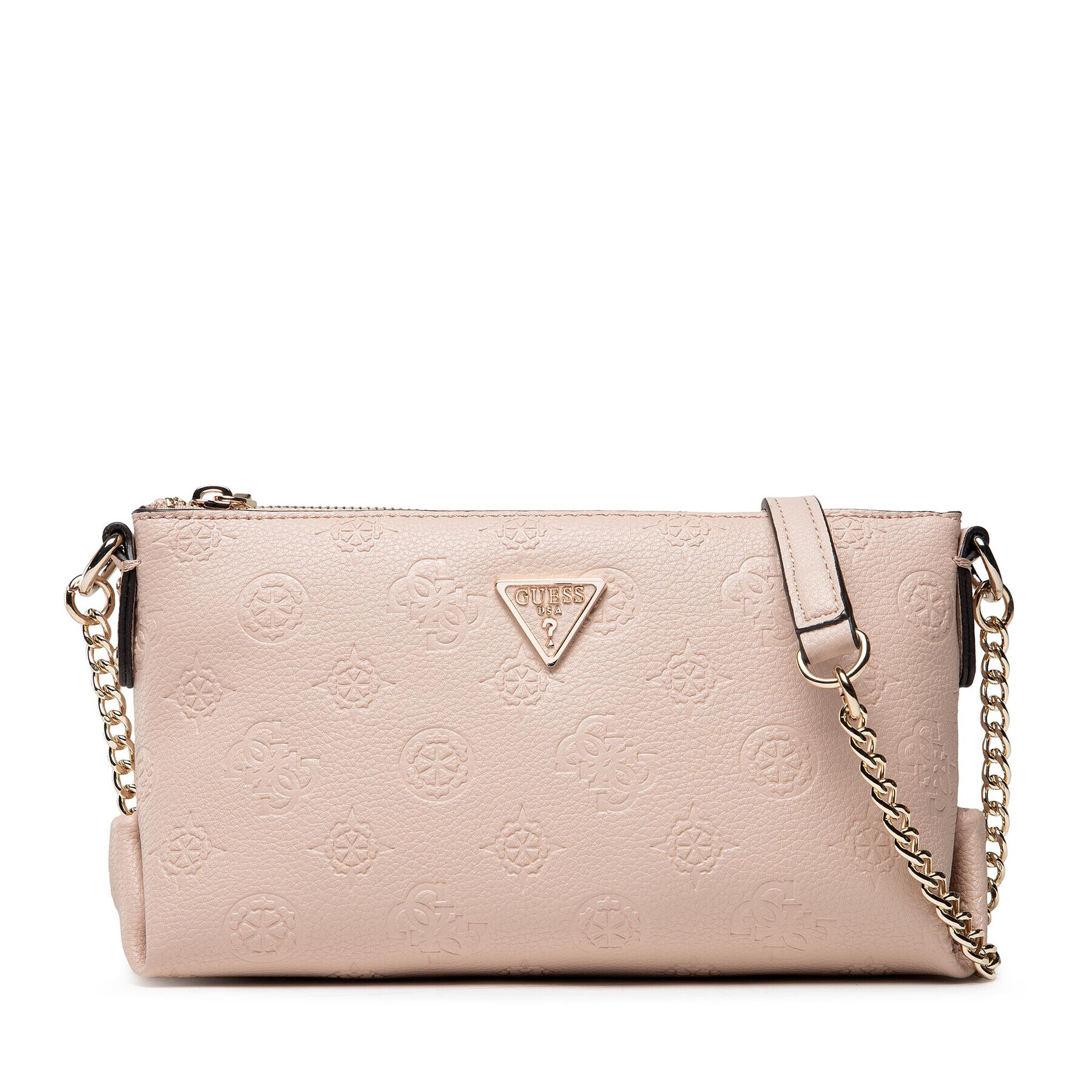 Guess Дамска чанта Helaina Mini Crossbody Top Zip HWPG84 03720 Розов - Pepit.bg