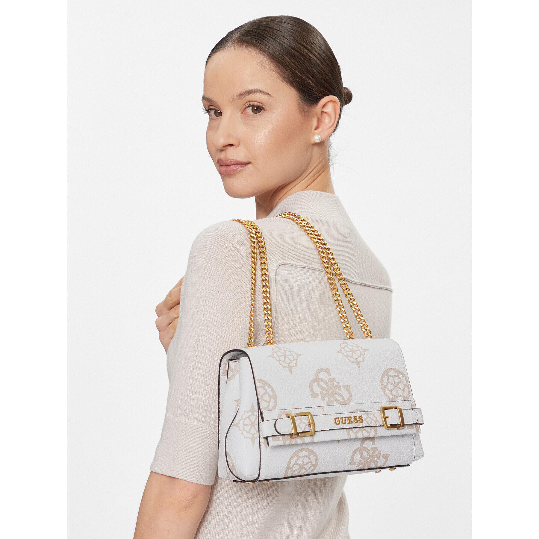 Guess Дамска чанта HWPO9 001210 Бял - Pepit.bg