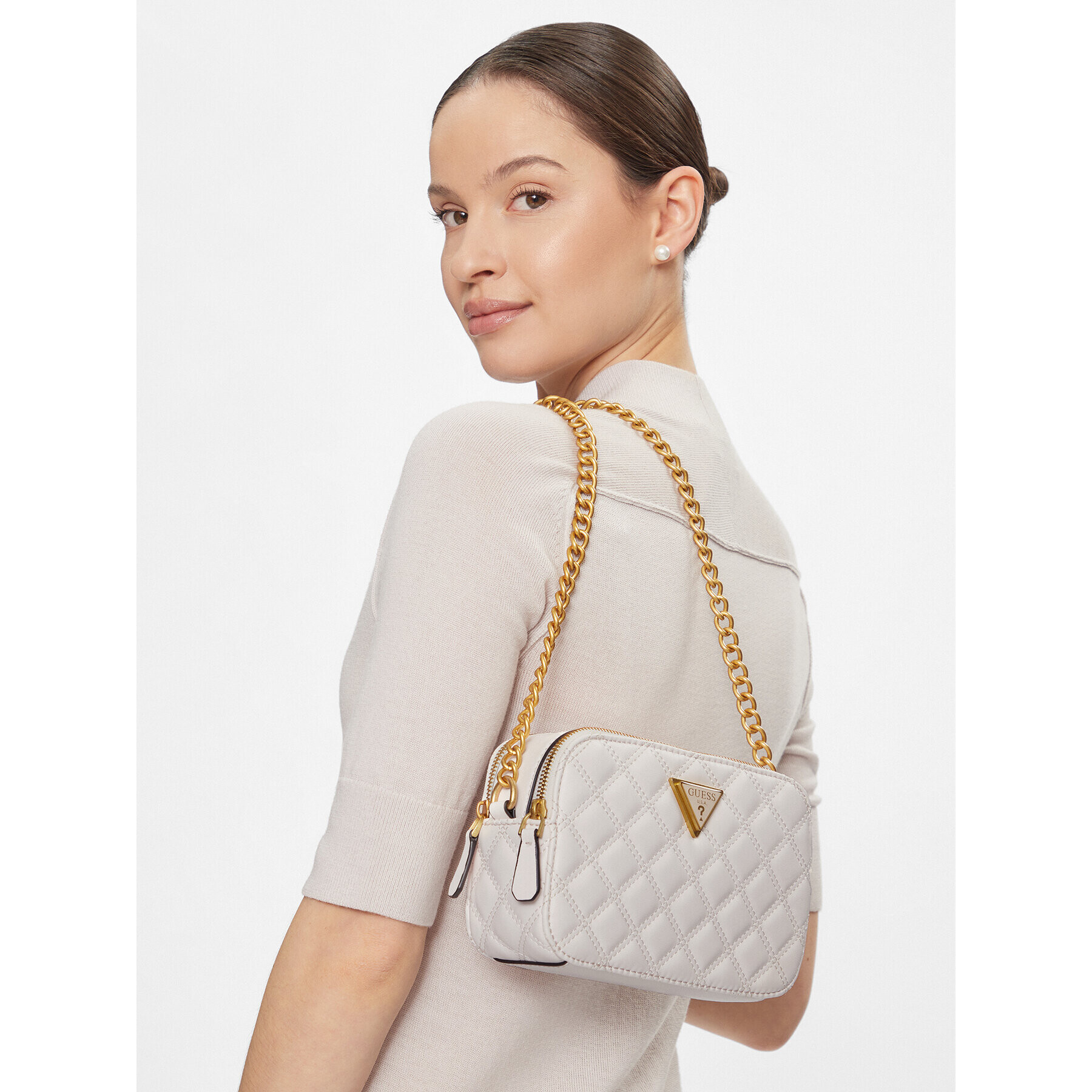 Guess Дамска чанта HWQA87 48140 Екрю - Pepit.bg