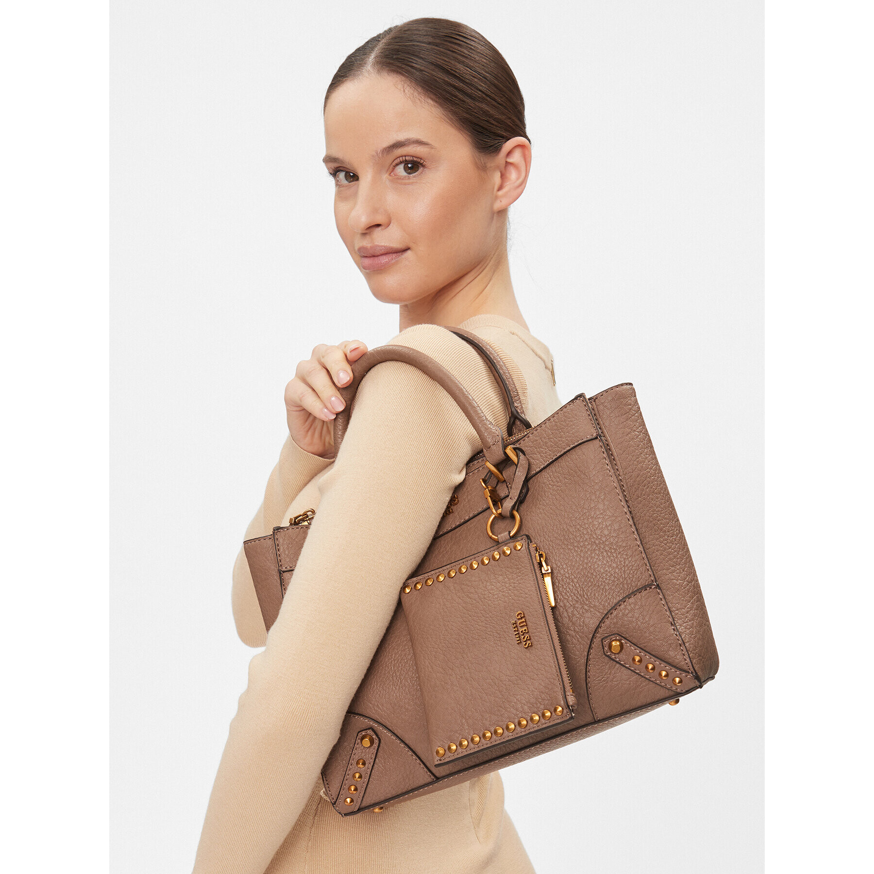 Guess Дамска чанта HWVB89 96060 Кафяв - Pepit.bg