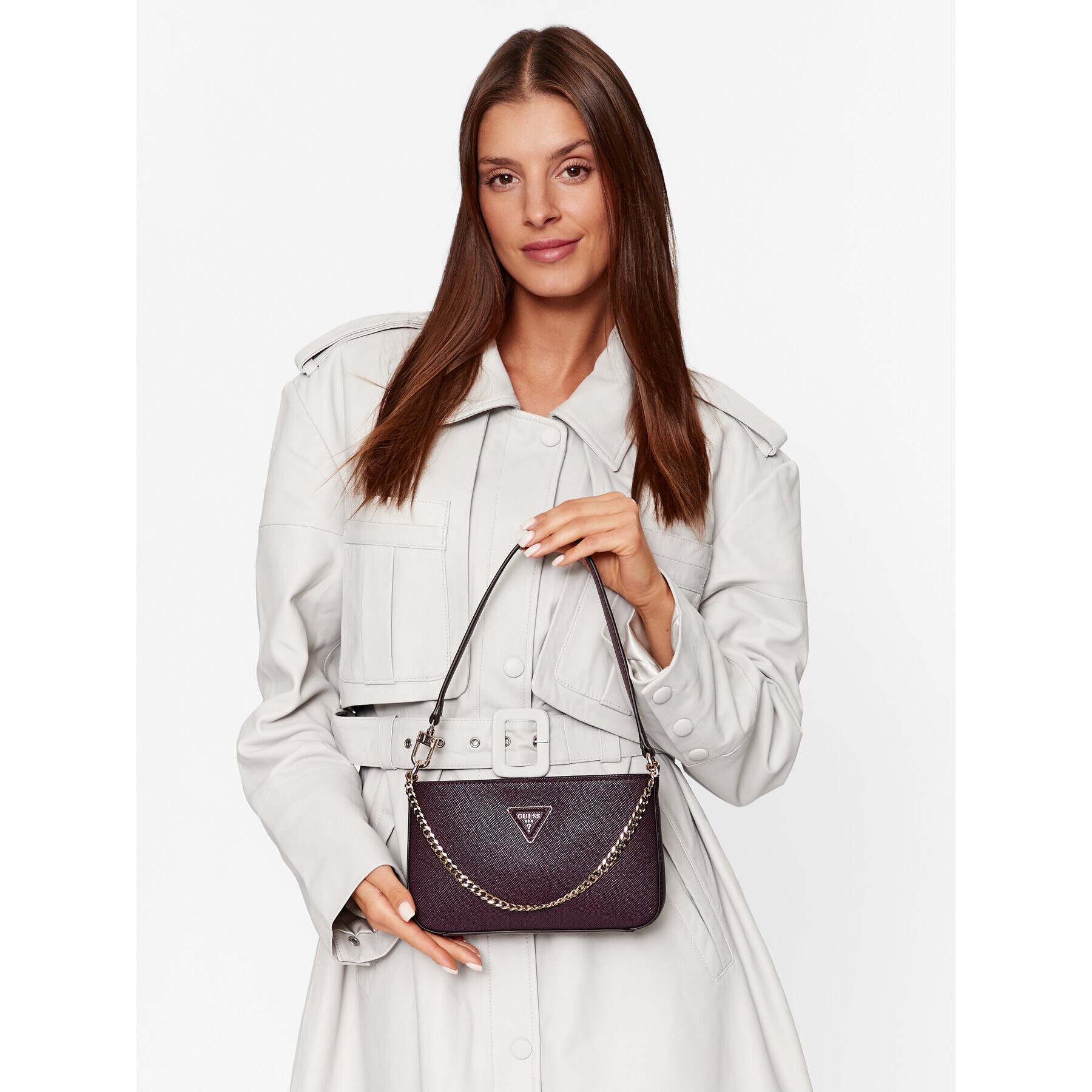 Guess Дамска чанта HWVG89 83720 Виолетов - Pepit.bg