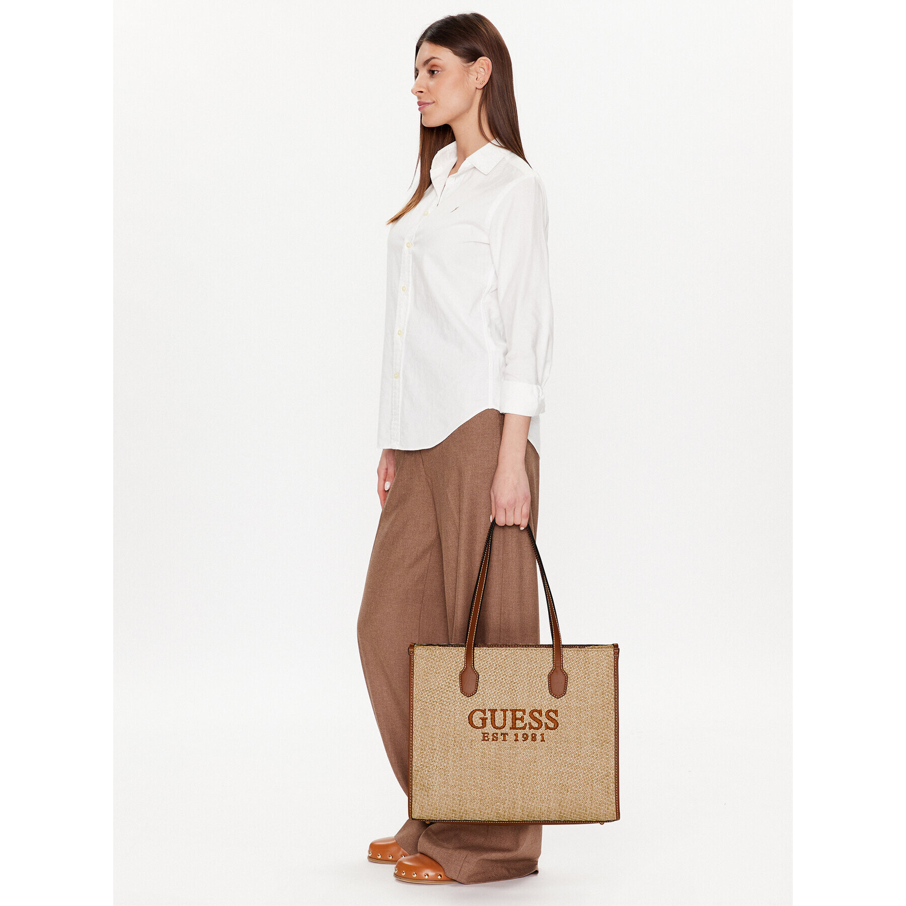 Guess Дамска чанта HWWS86 65240 Бежов - Pepit.bg