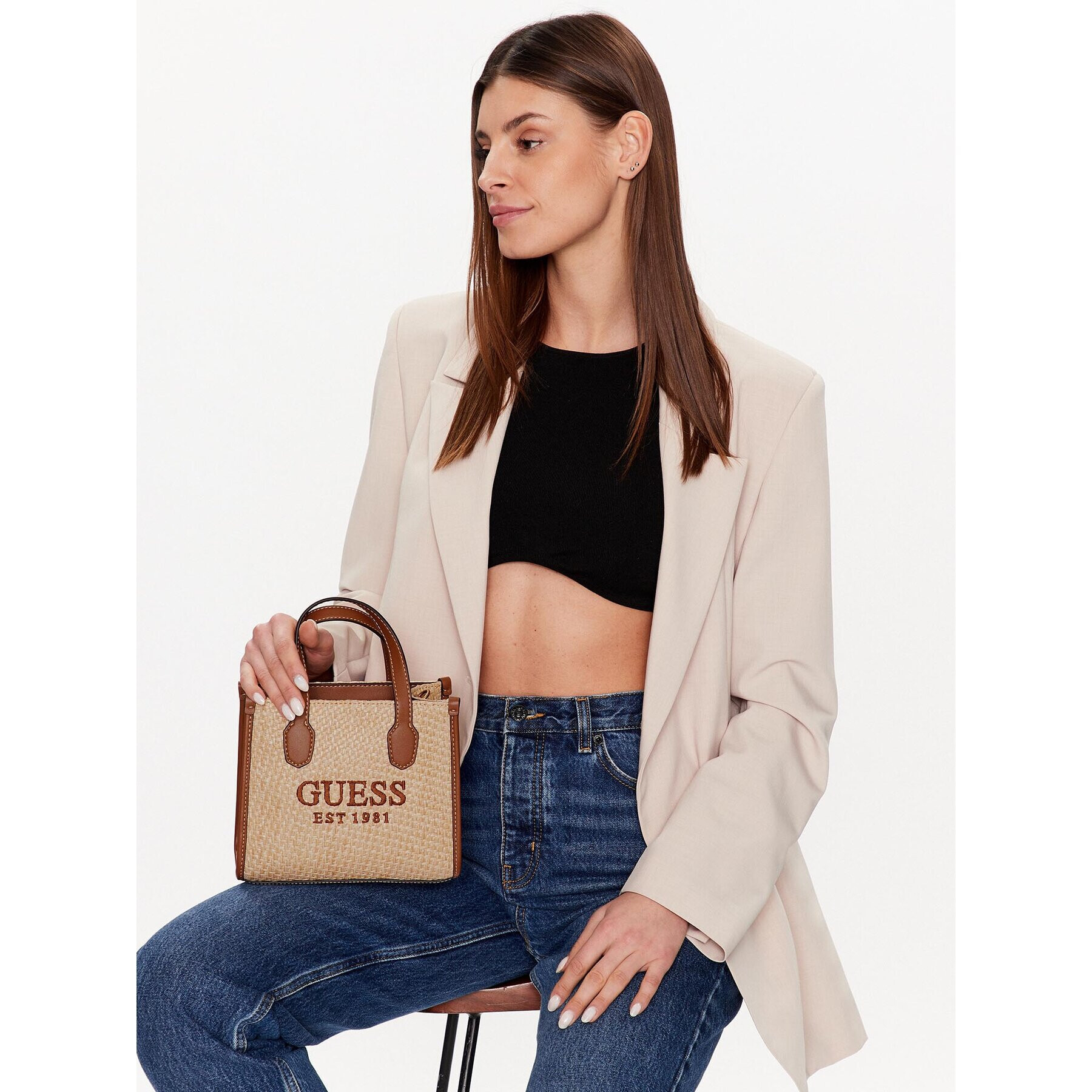 Guess Дамска чанта HWWS86 65770 Бежов - Pepit.bg