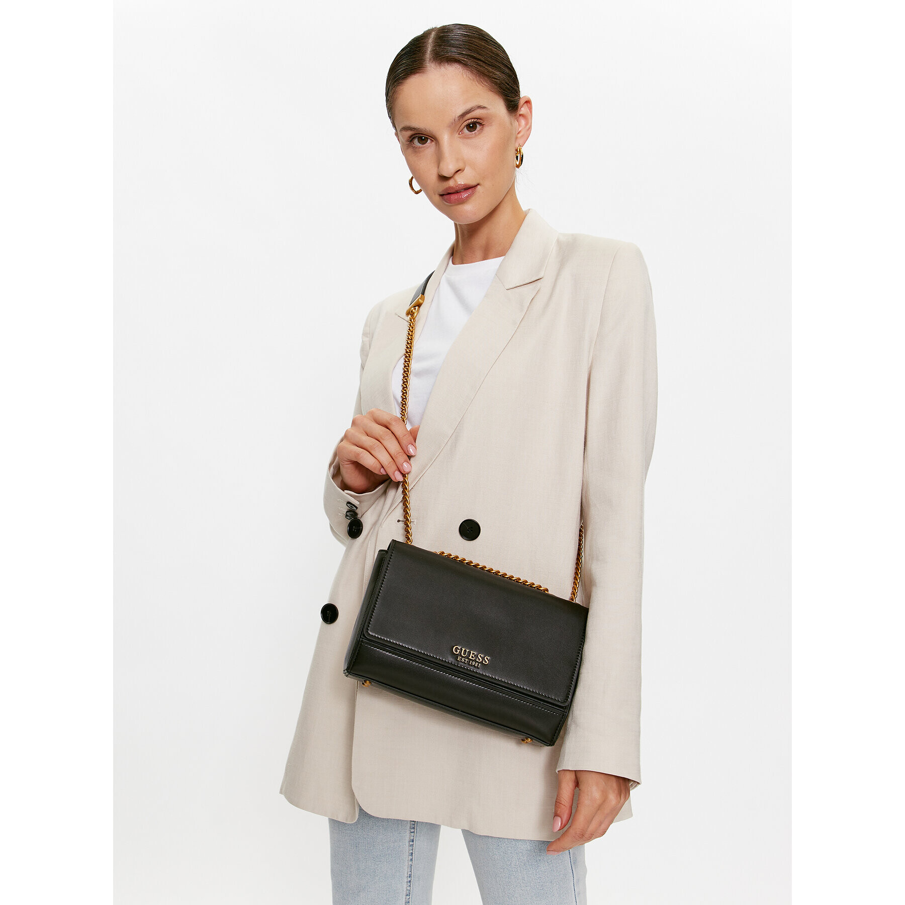 Guess Дамска чанта Iseline (VB) HWVB89 60210 Черен - Pepit.bg