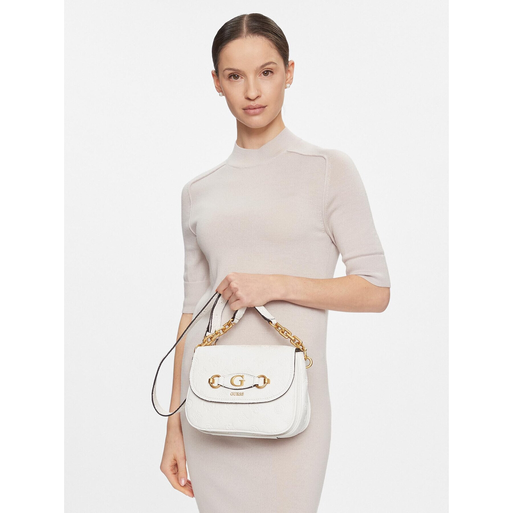 Guess Дамска чанта Izzy Peony (PD) HWPD92 09200 Бежов - Pepit.bg