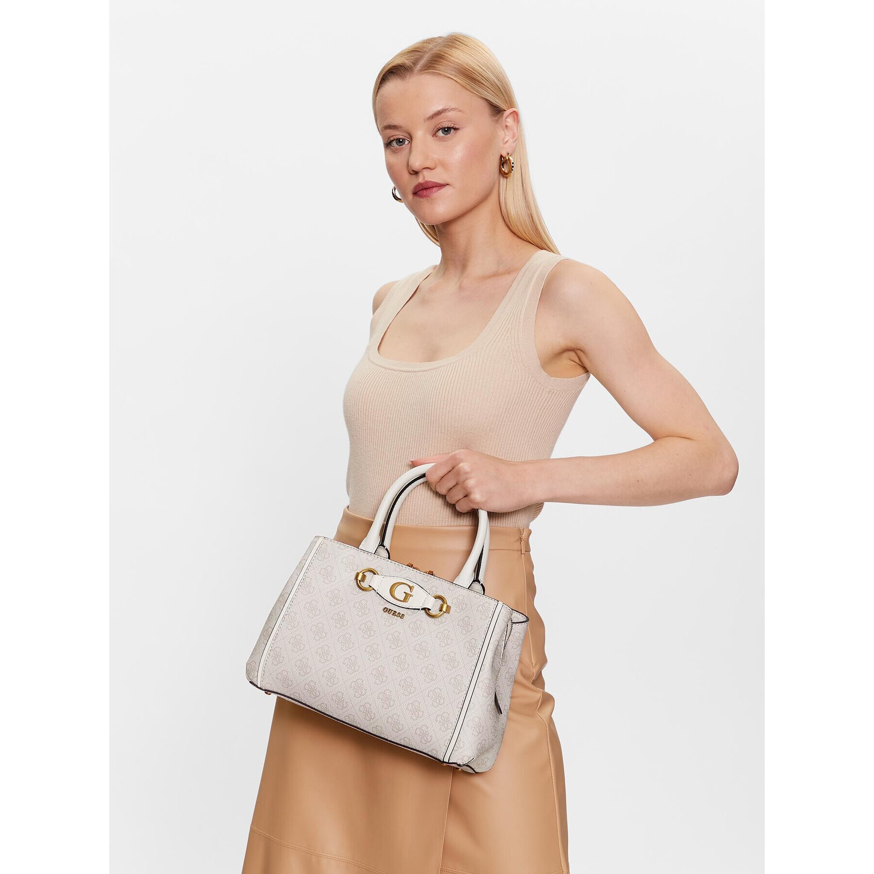 Guess Дамска чанта Izzy (SB) HWSB86 54040 Бежов - Pepit.bg