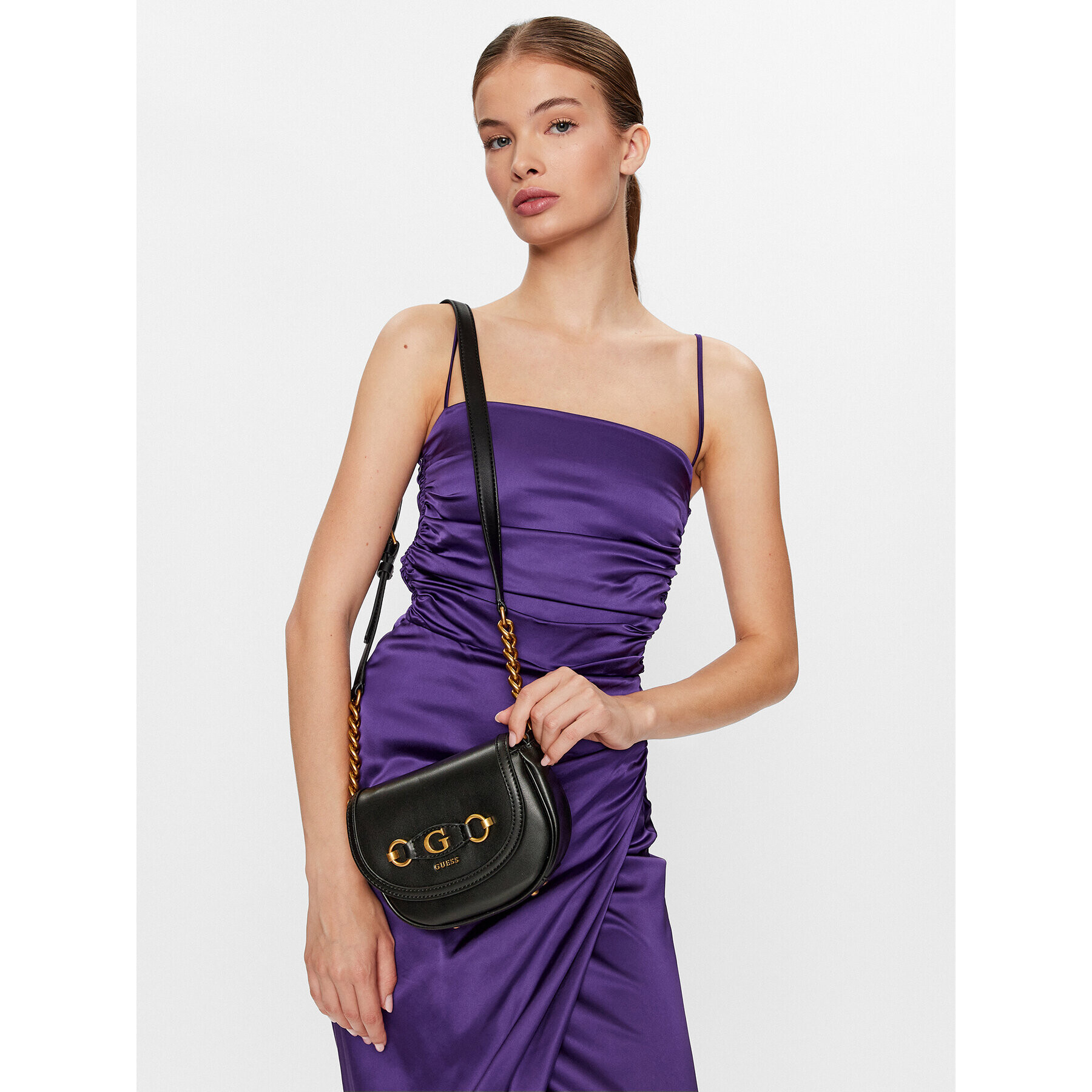 Guess Дамска чанта Izzy (VB) Mini Bags HWVB86 54780 Черен - Pepit.bg