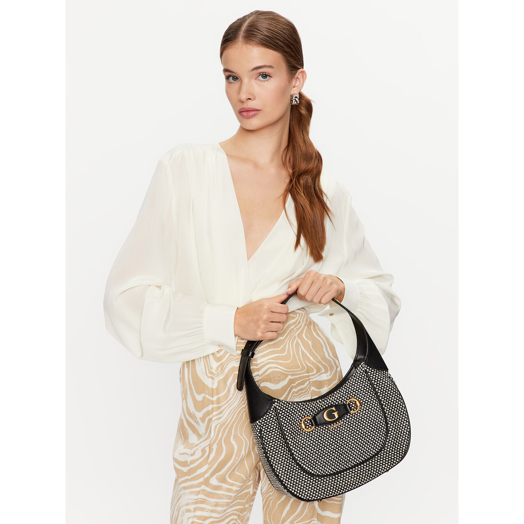 Guess Дамска чанта Izzy (WB) HWWB86 54020 Черен - Pepit.bg
