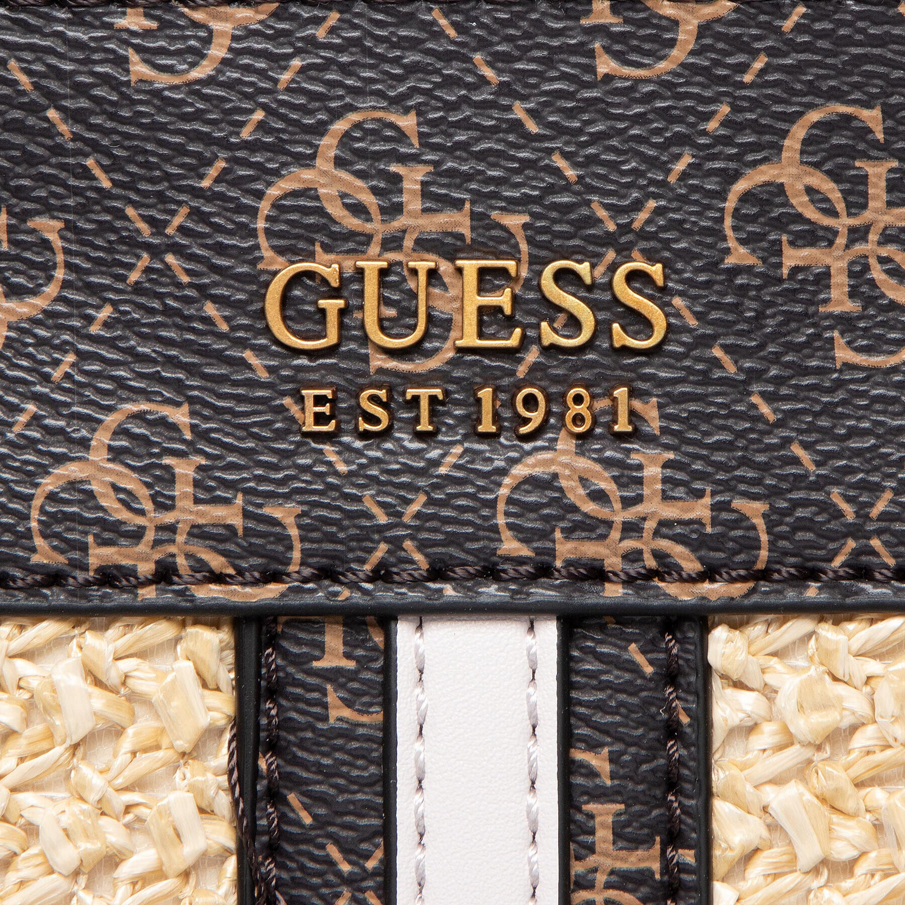 Guess Дамска чанта Kasinta Raffia HWSB84 17240 Бежов - Pepit.bg