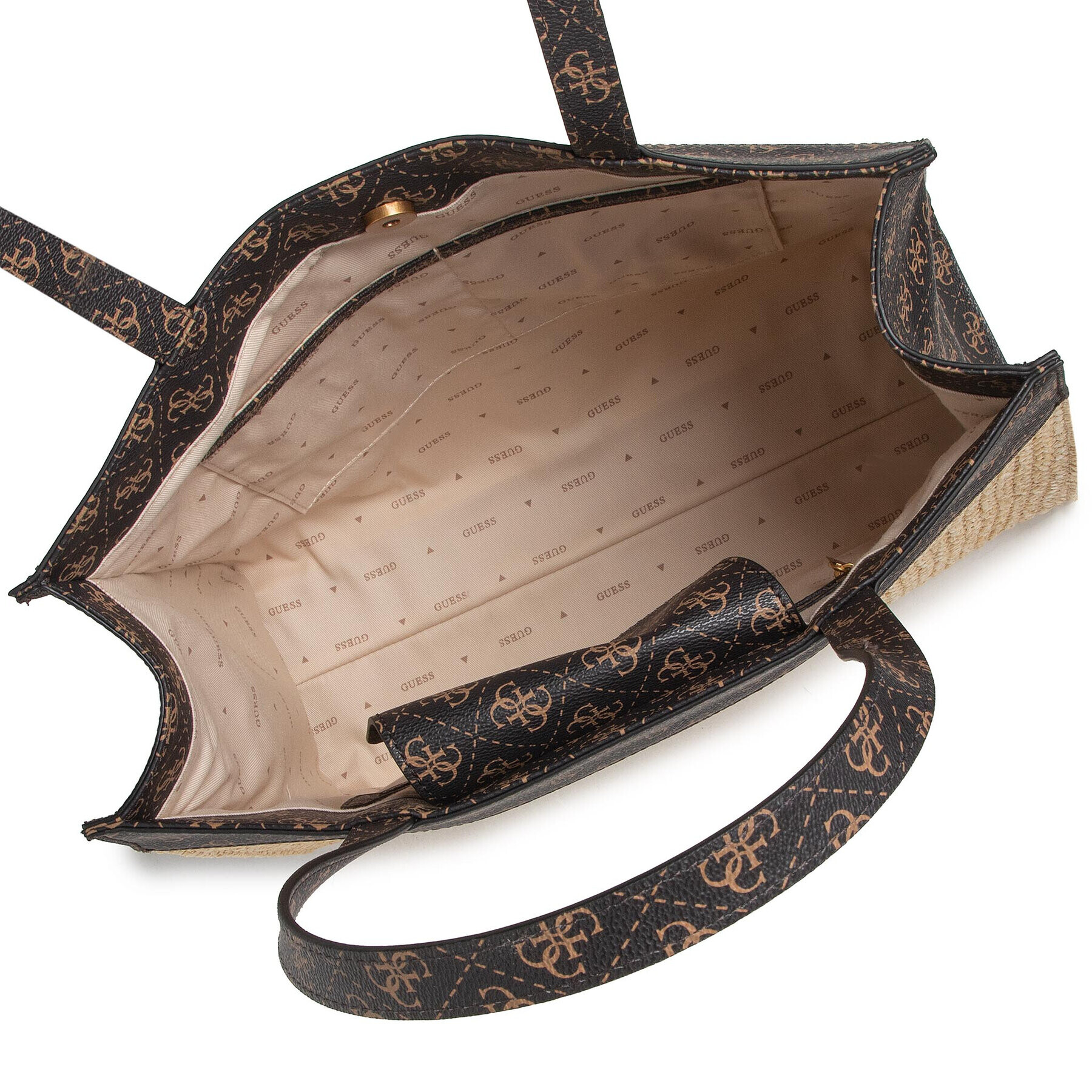 Guess Дамска чанта Kasinta Raffia HWSB84 17240 Бежов - Pepit.bg