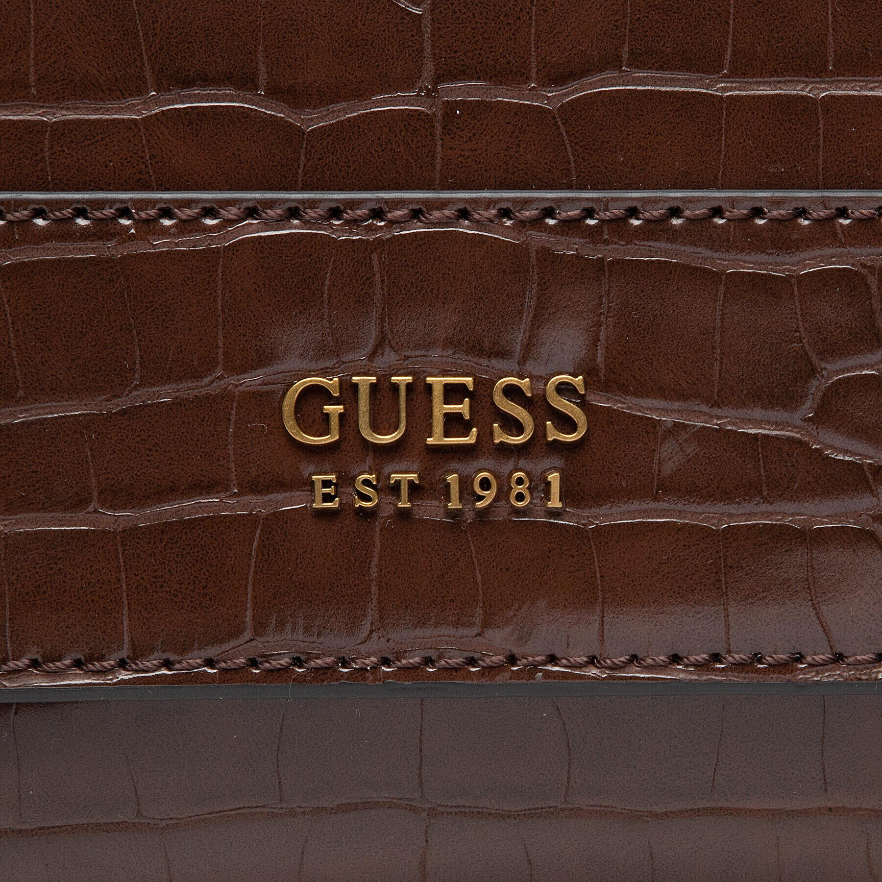 Guess Дамска чанта Katey Croc (CB) HWCB84 94190 Кафяв - Pepit.bg