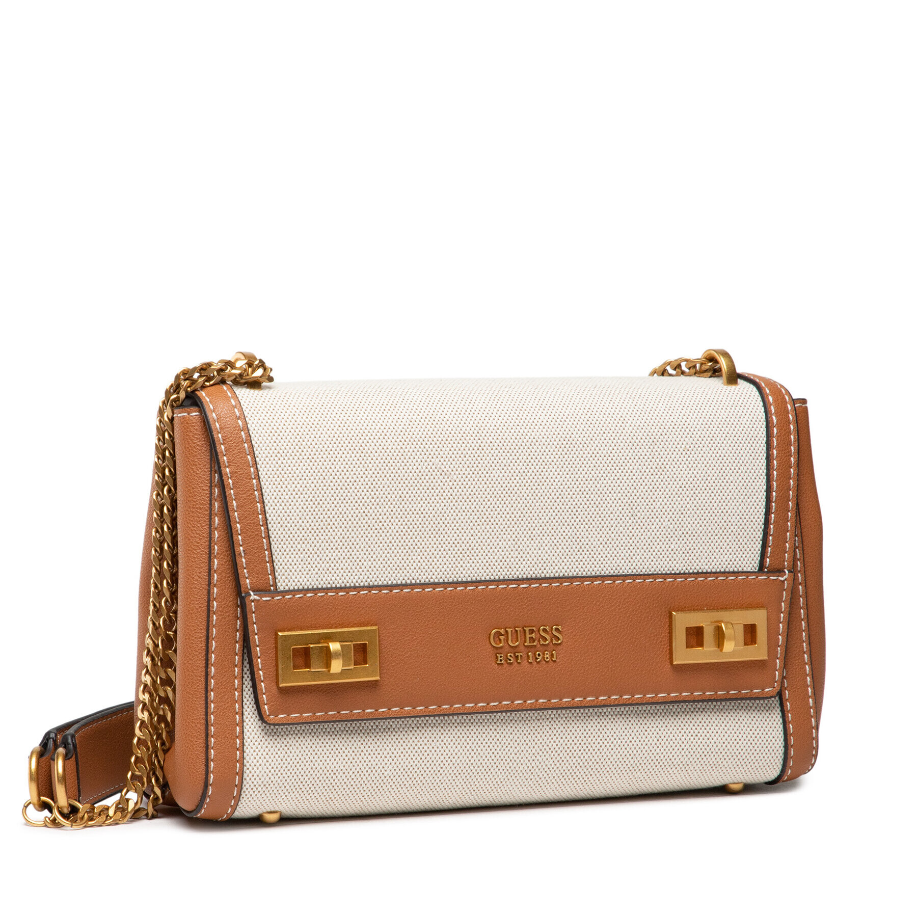 Guess Дамска чанта Katey Flap Shoulder Bag HWHA78 70190 Бежов - Pepit.bg