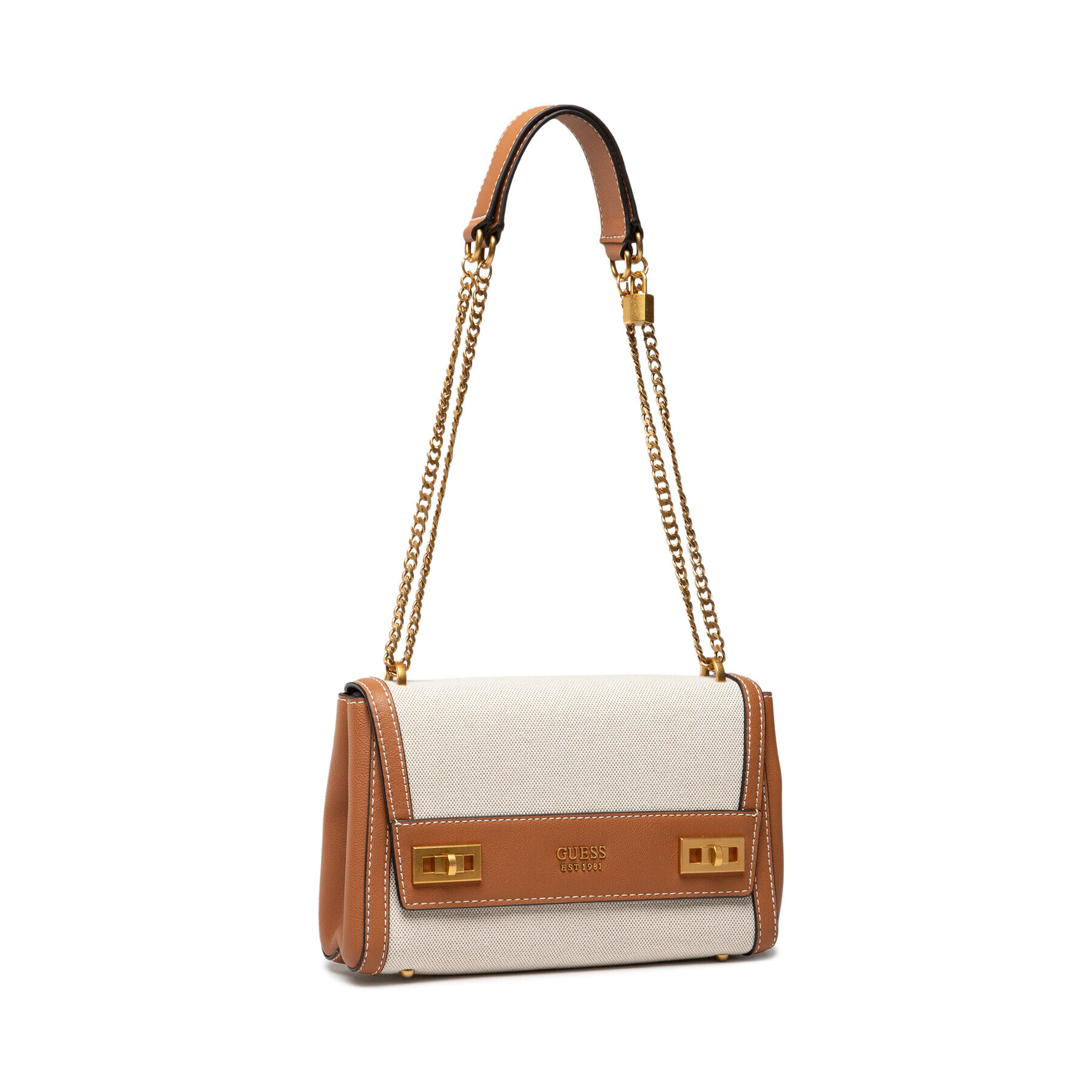 Guess Дамска чанта Katey Flap Shoulder Bag HWHA78 70190 Бежов - Pepit.bg