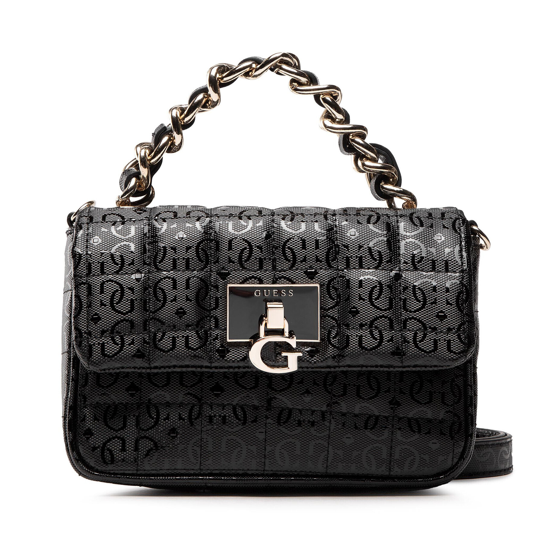 Guess Дамска чанта Kobo Mini Crossbody Flap HWGG84 11780 Черен - Pepit.bg