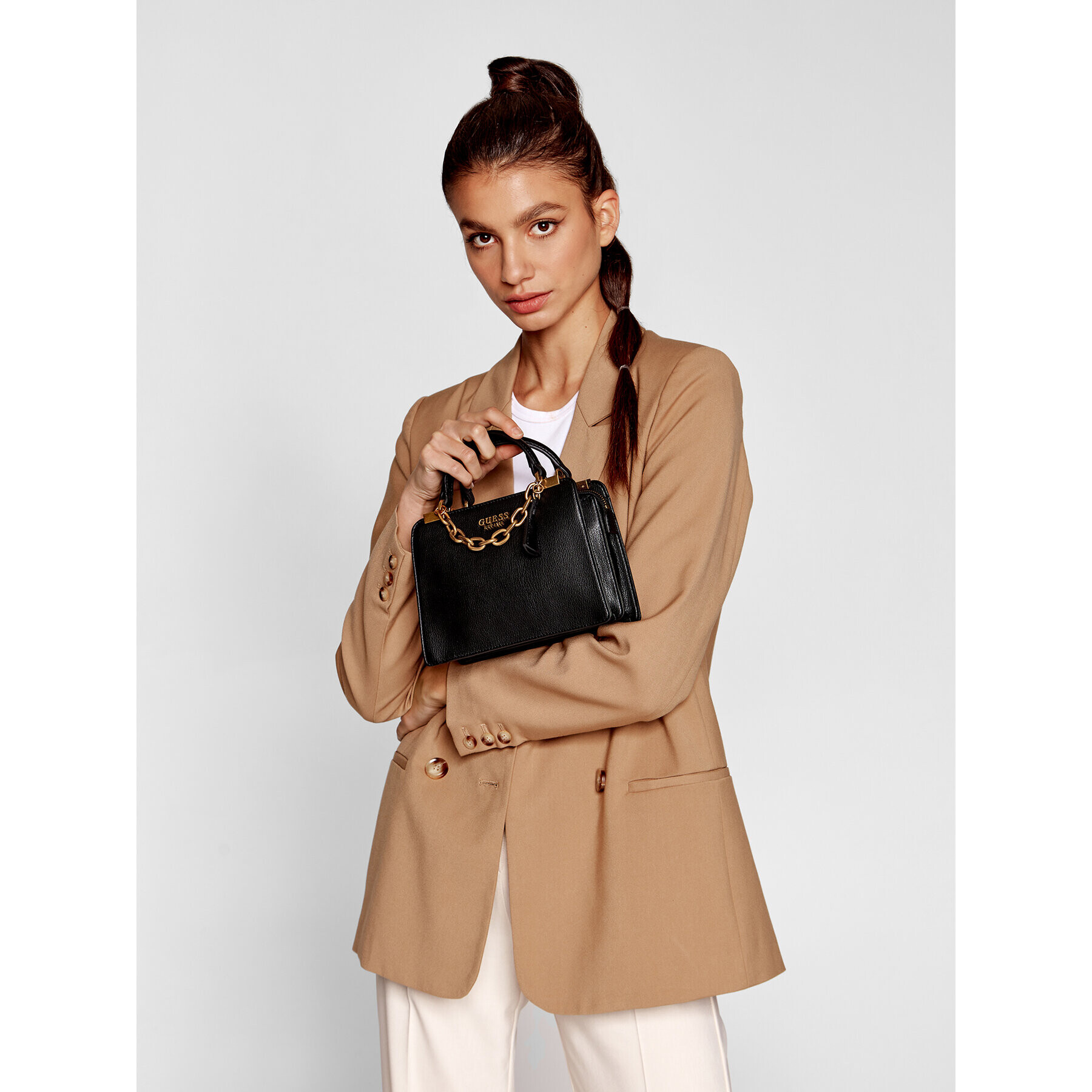 Guess Дамска чанта Kristle Mini HWVB85 48760 Черен - Pepit.bg