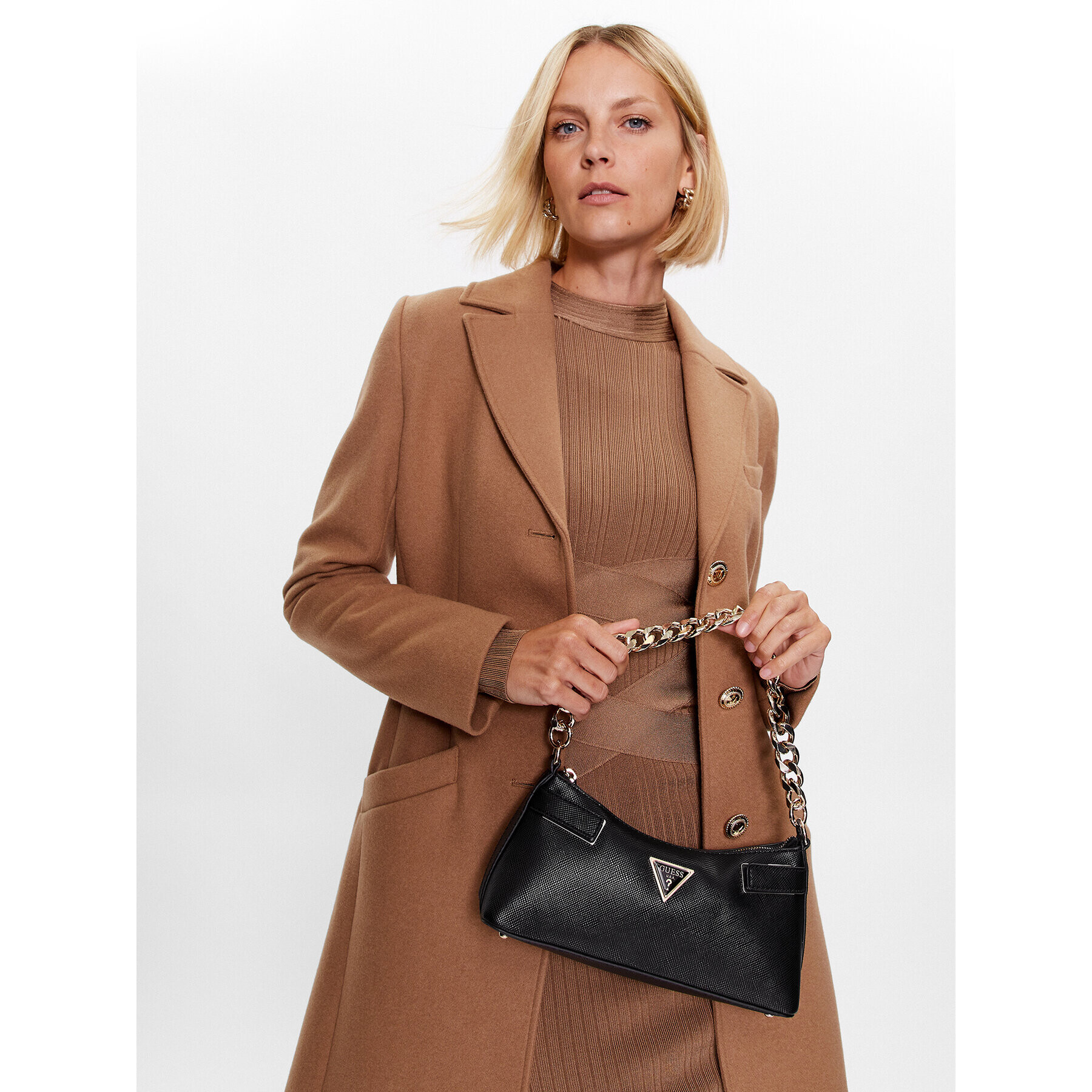 Guess Дамска чанта Matilde (VB) HWVG87 55120 Черен - Pepit.bg