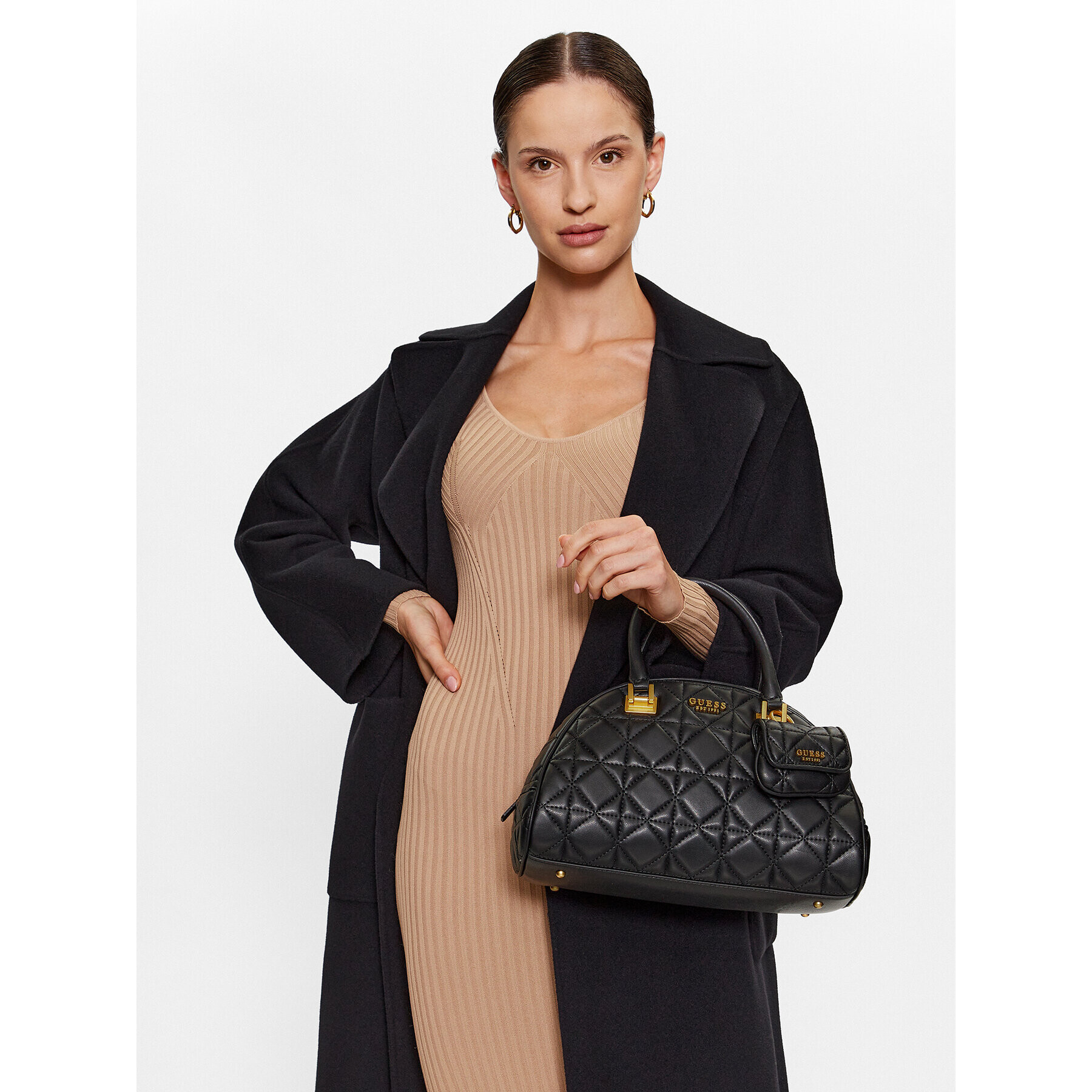 Guess Дамска чанта Mildred (QA) HWQA89 62060 Черен - Pepit.bg