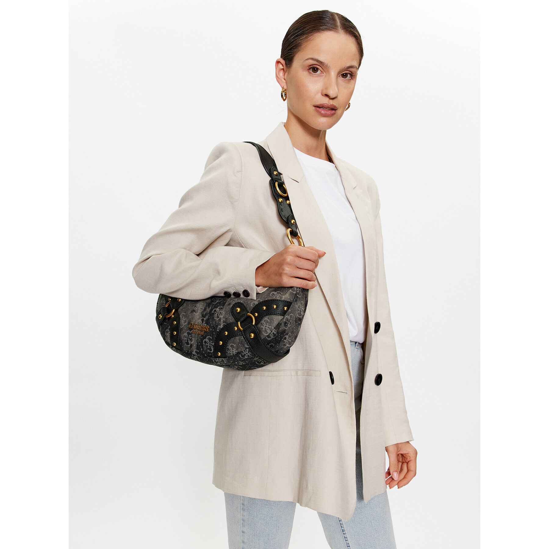 Guess Дамска чанта Natalya (DA) HWDA89 58020 Черен - Pepit.bg