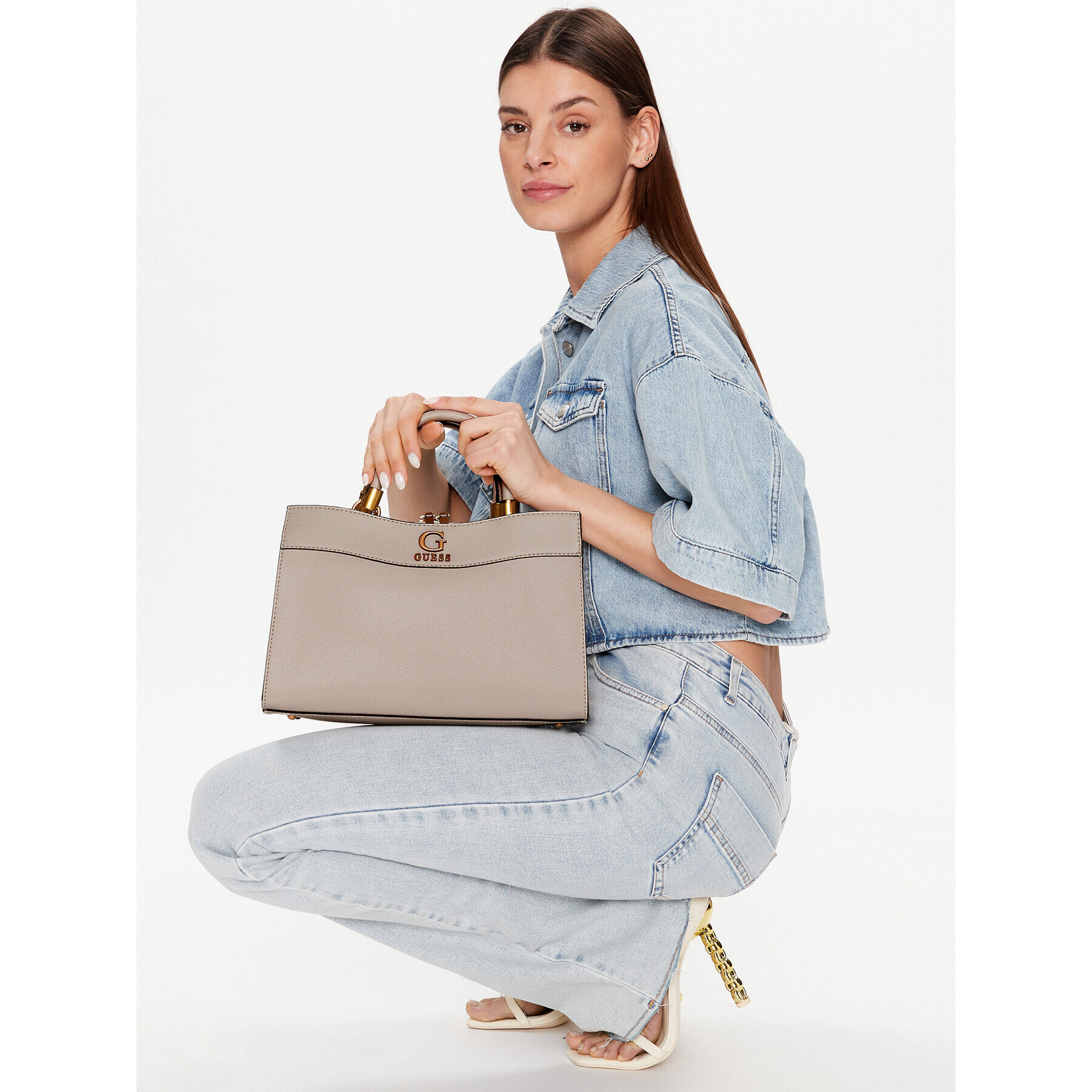 Guess Дамска чанта Nell (VB) HWVB86 78060 Бежов - Pepit.bg