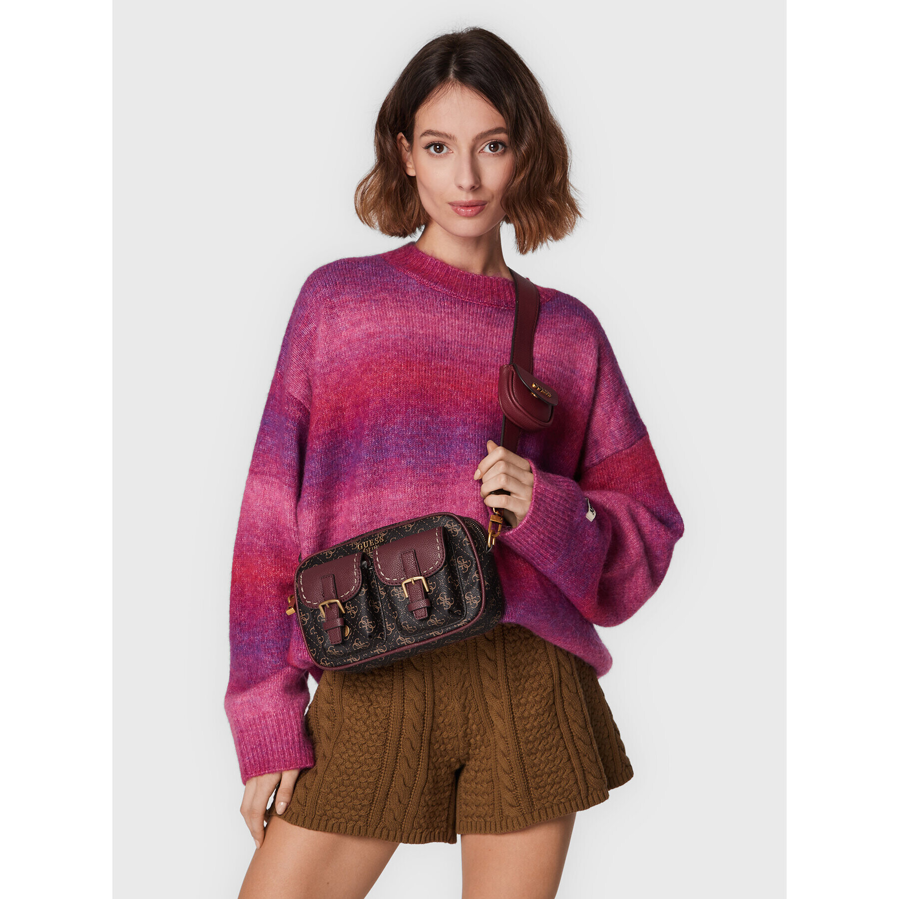 Guess Дамска чанта No Limit (SF) HWSF84 86140 Кафяв - Pepit.bg