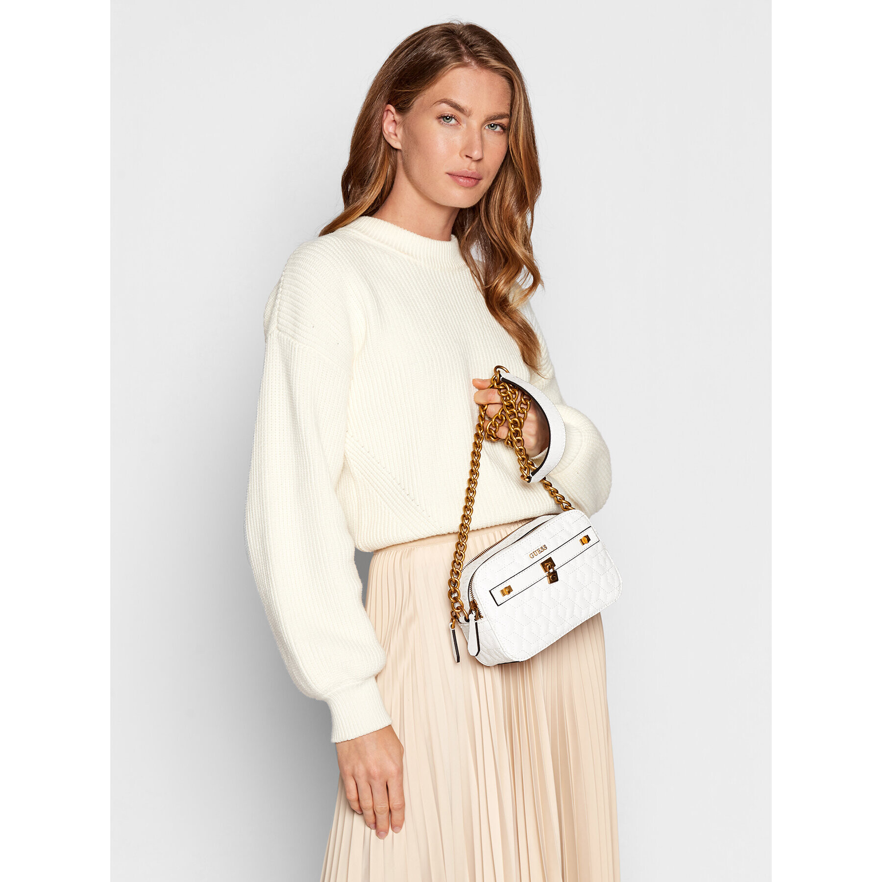 Guess Дамска чанта Noelle (GI) HWGI78 79140 Бял - Pepit.bg