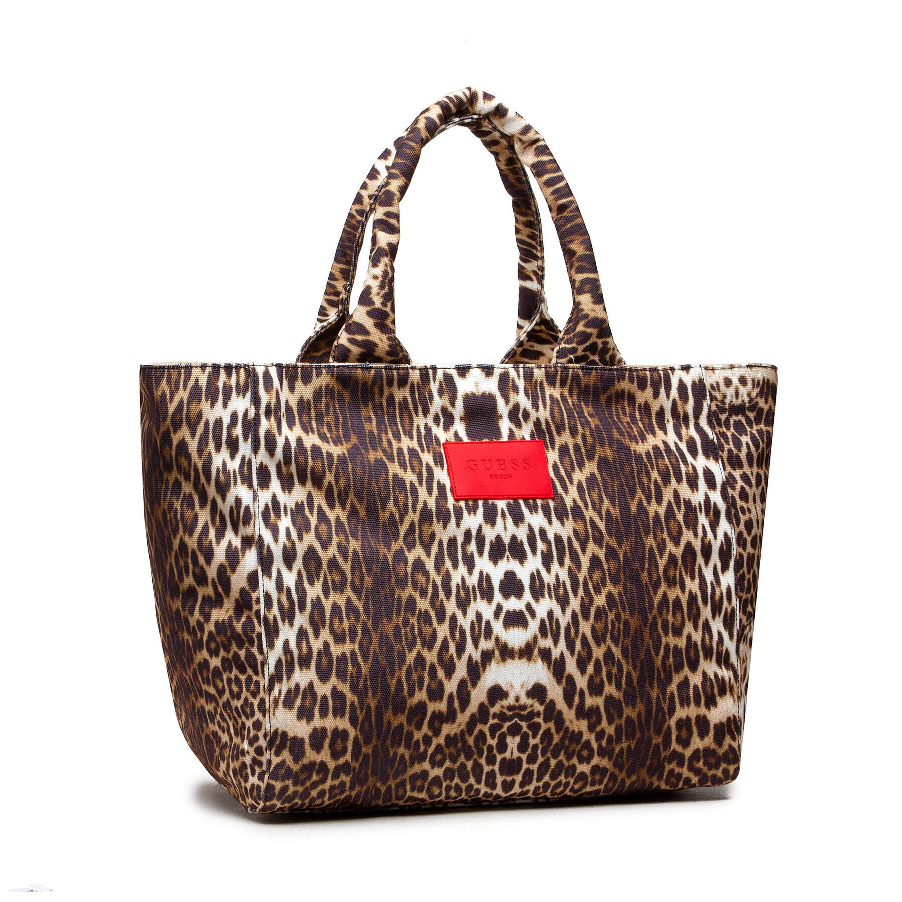 Guess Дамска чанта Printed Canvas Beach Bag E2GZ04 WO00F Кафяв - Pepit.bg