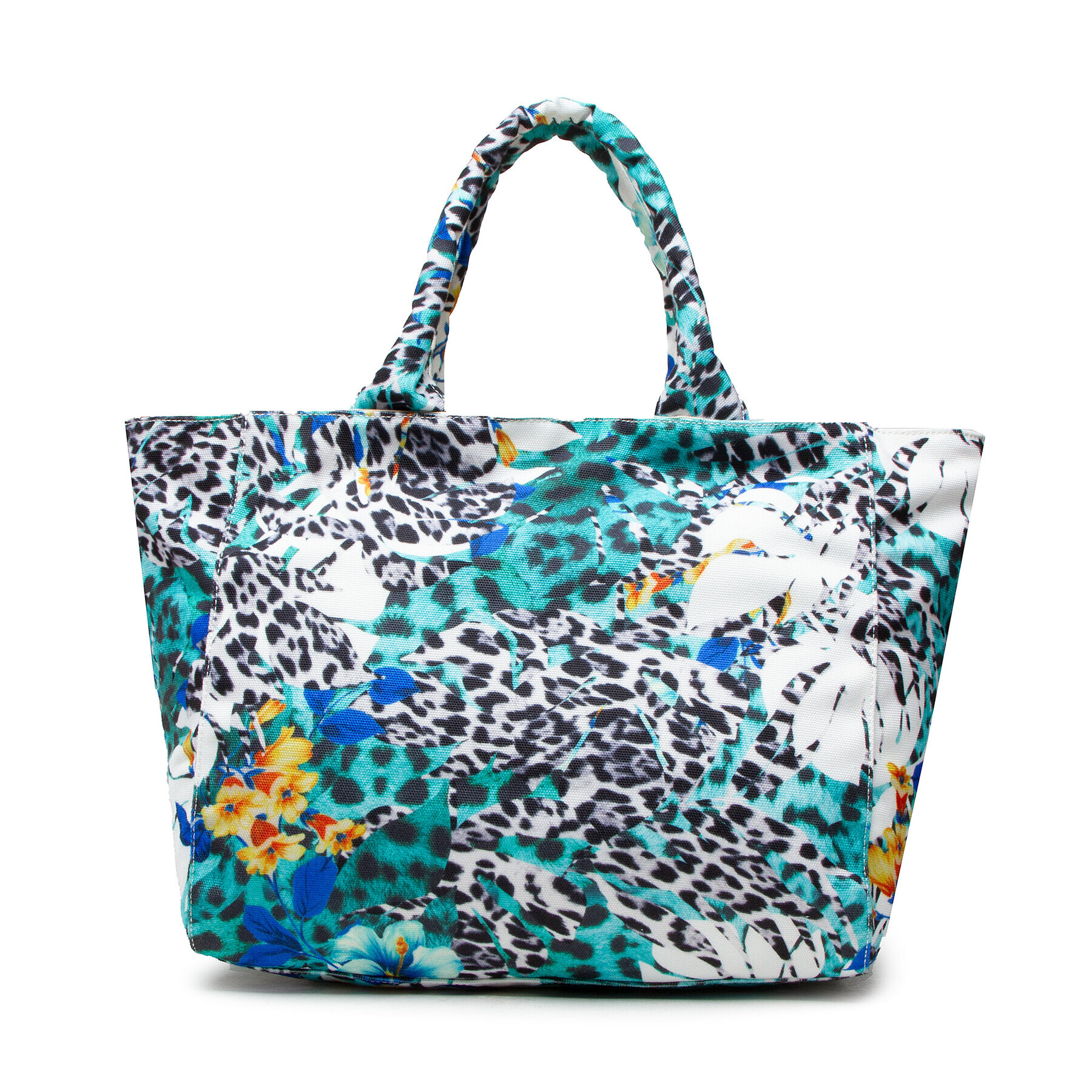 Guess Дамска чанта Printed Canvas Beach Bag E2GZ04 WO00F Цветен - Pepit.bg