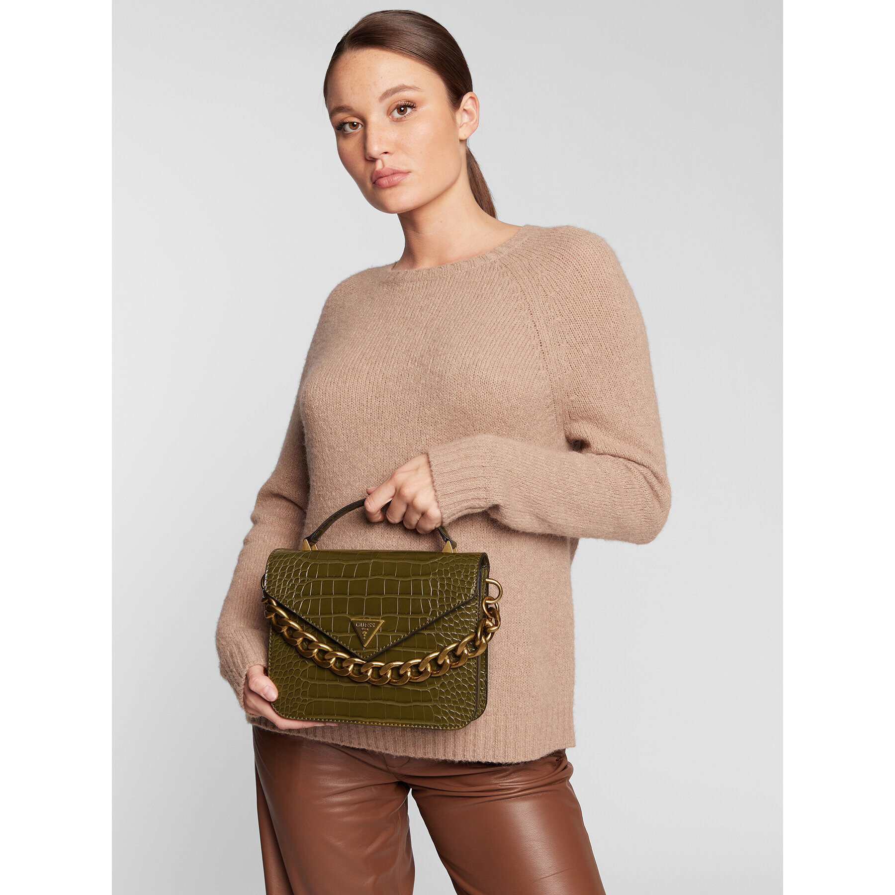 Guess Дамска чанта Retour (CC) HWCC86 64200 Зелен - Pepit.bg