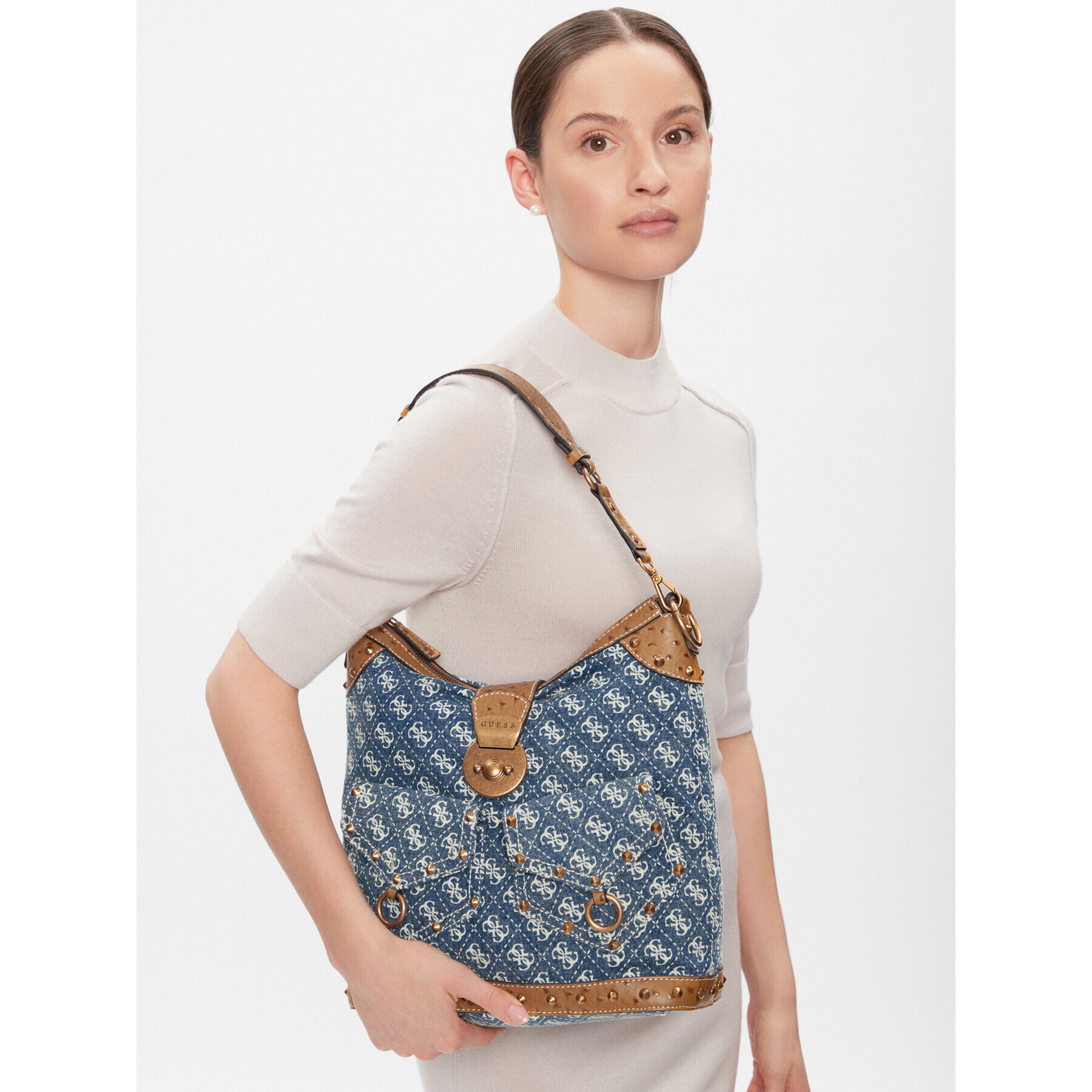 Guess Дамска чанта Sardinia Vintage (DB) HWDB90 08020 Син - Pepit.bg