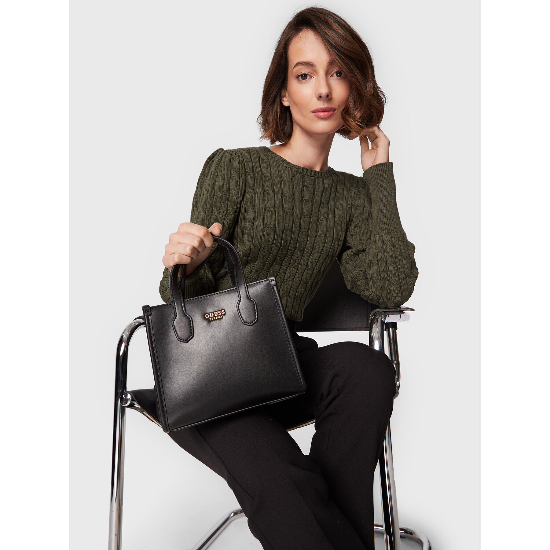 Guess Дамска чанта Silvana (VB) Mini Bags HWVB86 65760 Черен - Pepit.bg