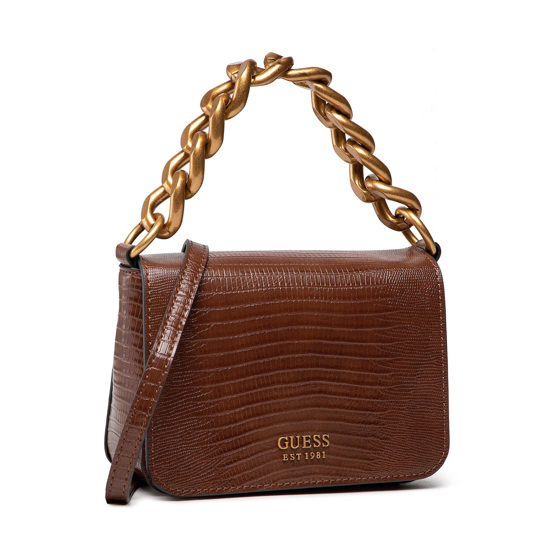 Guess Дамска чанта Tullia Mini HWKB83 82780 Кафяв - Pepit.bg