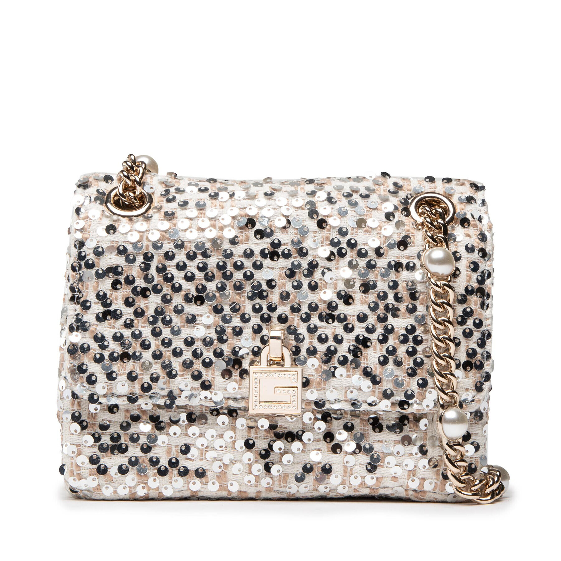 Guess Дамска чанта Virtual (IN) Evening Bags HWIN86 70730 Сребрист - Pepit.bg