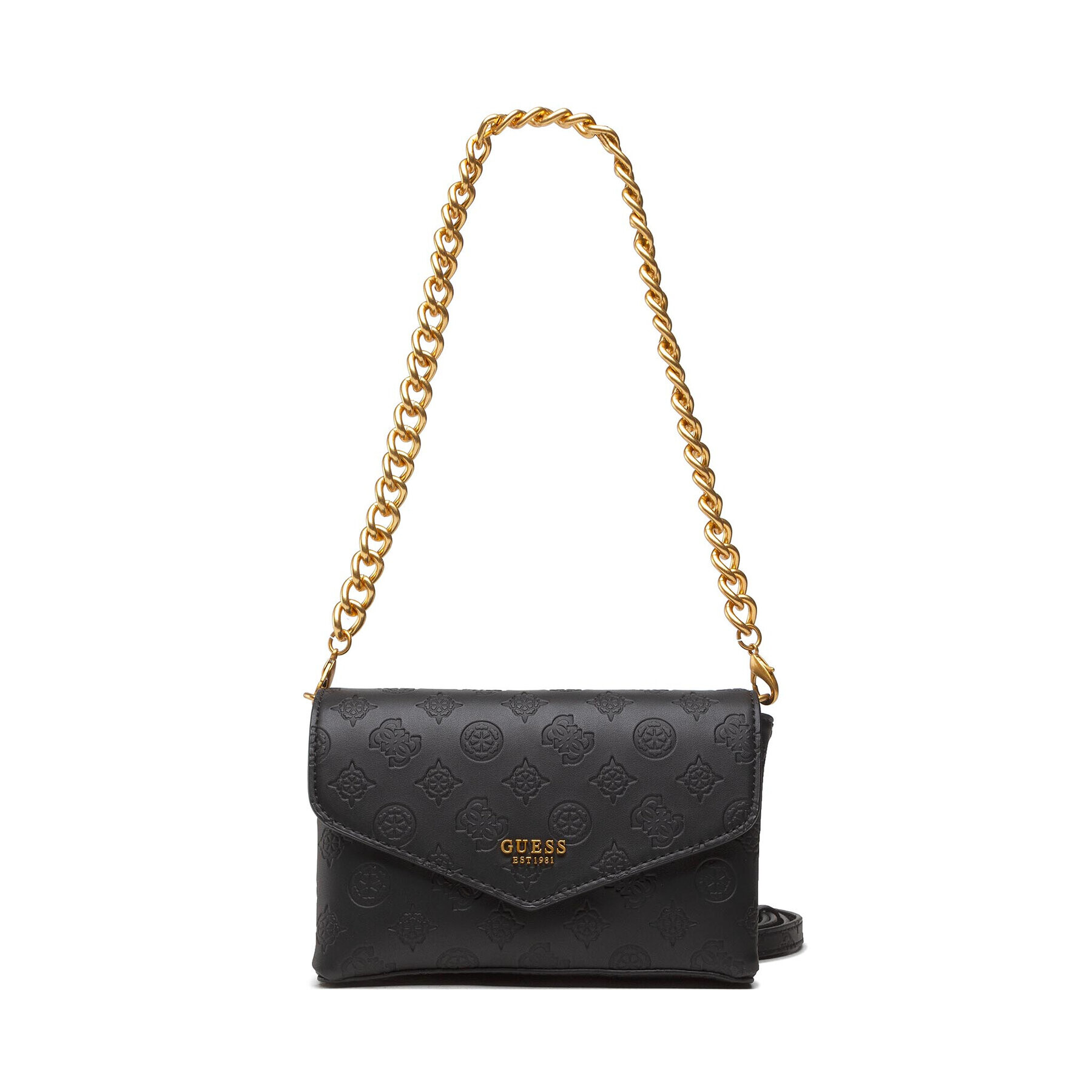 Guess Дамска чанта Zanelle Mini Crossbody Flap HWPA84 92780 Черен - Pepit.bg