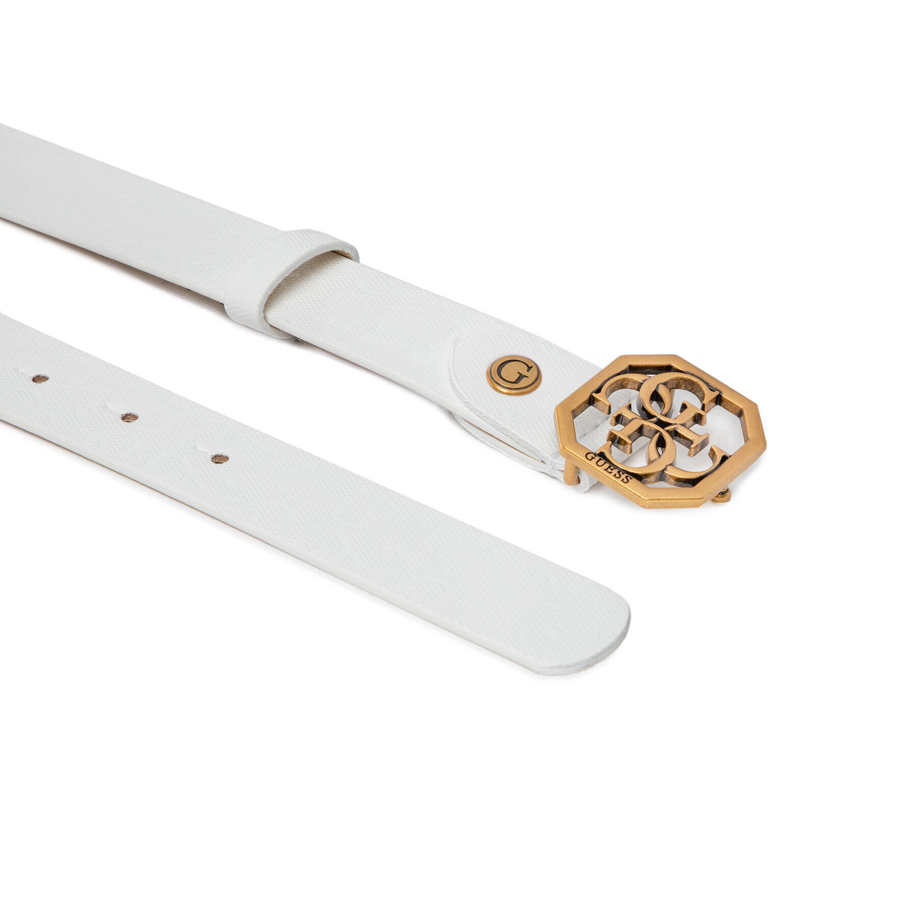 Guess Дамски колан Isidora Belts BW7677 VIN30 Бял - Pepit.bg